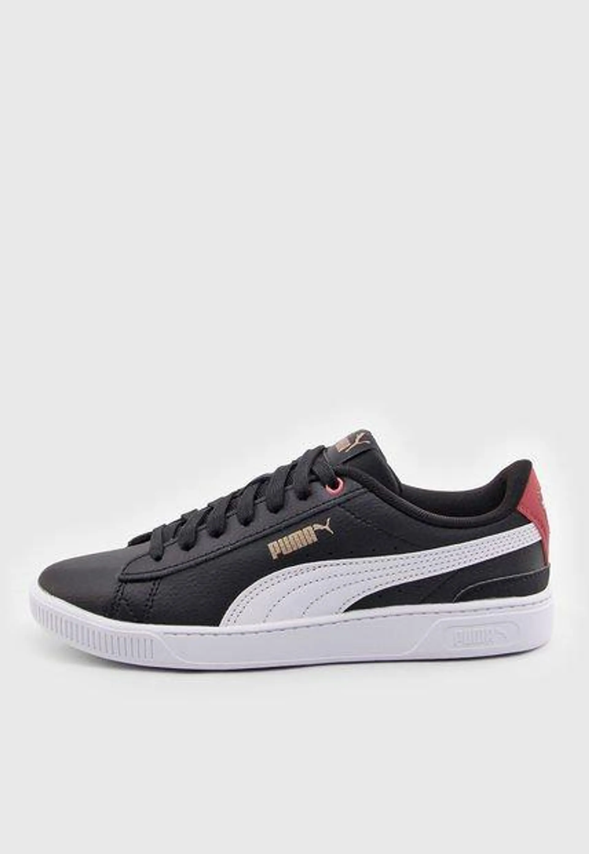 Tenis Lifestyle Negro-Blanco-Coral PUMA Vikky V3