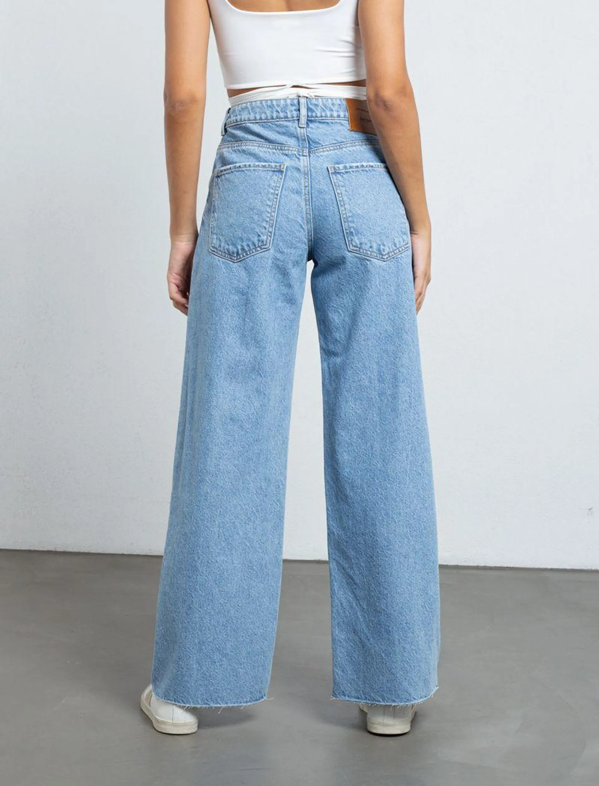 Jean Wide Leg de tiro bajo