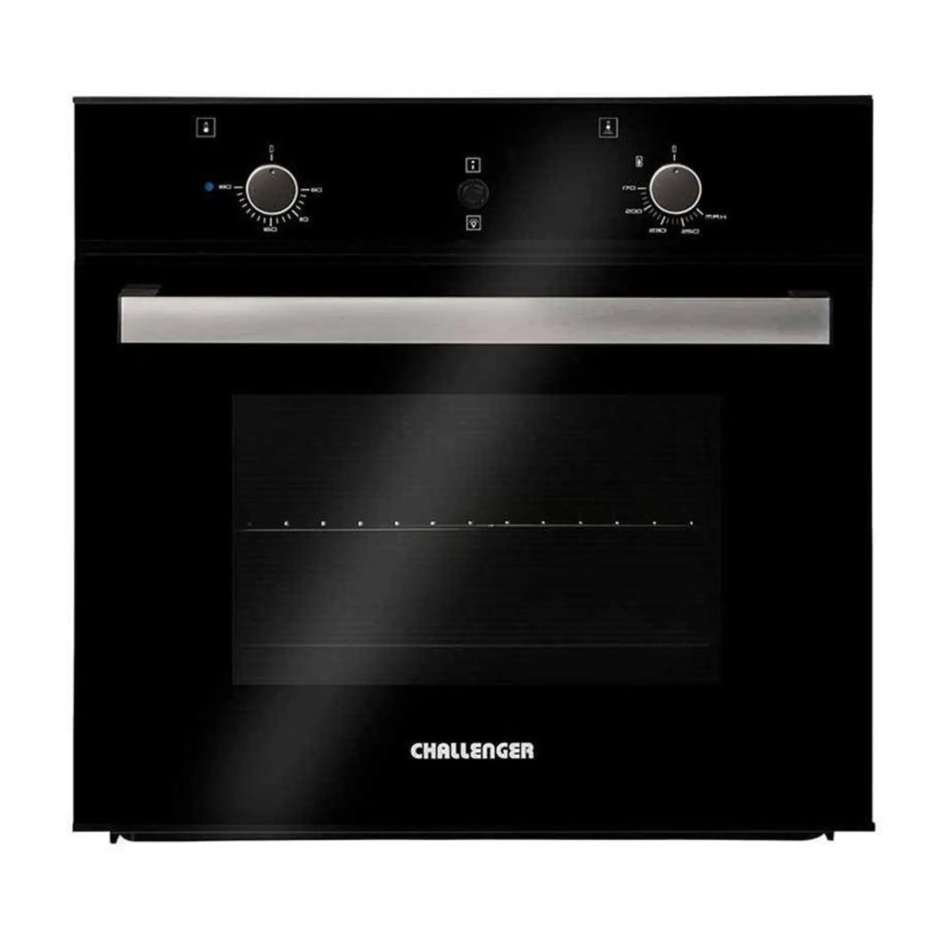 Horno de empotrar vidrio negro inoxidable 60 cm