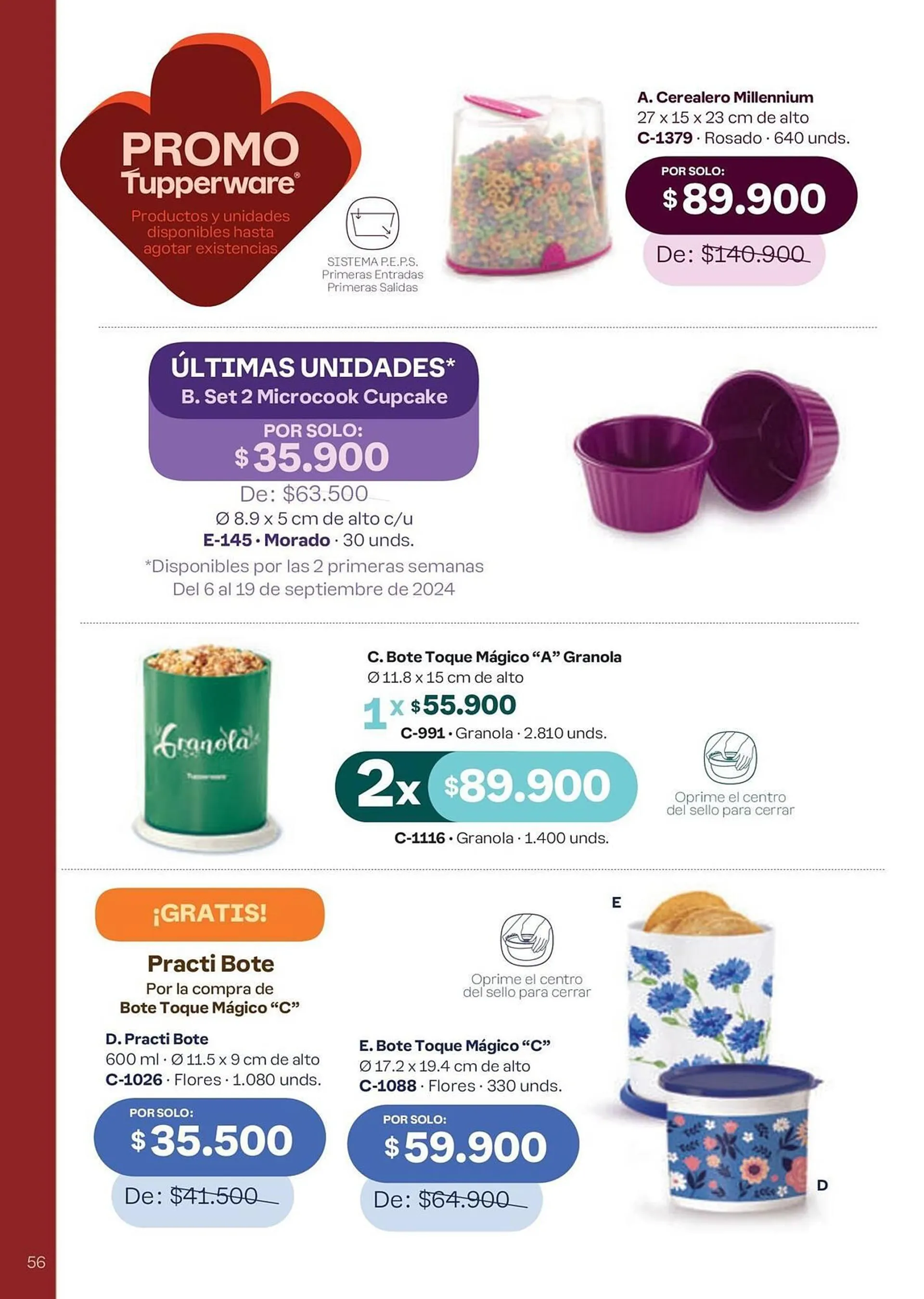 Catalogo de Catálogo Tupperware 6 de septiembre al 3 de octubre 2024 - Pag 56