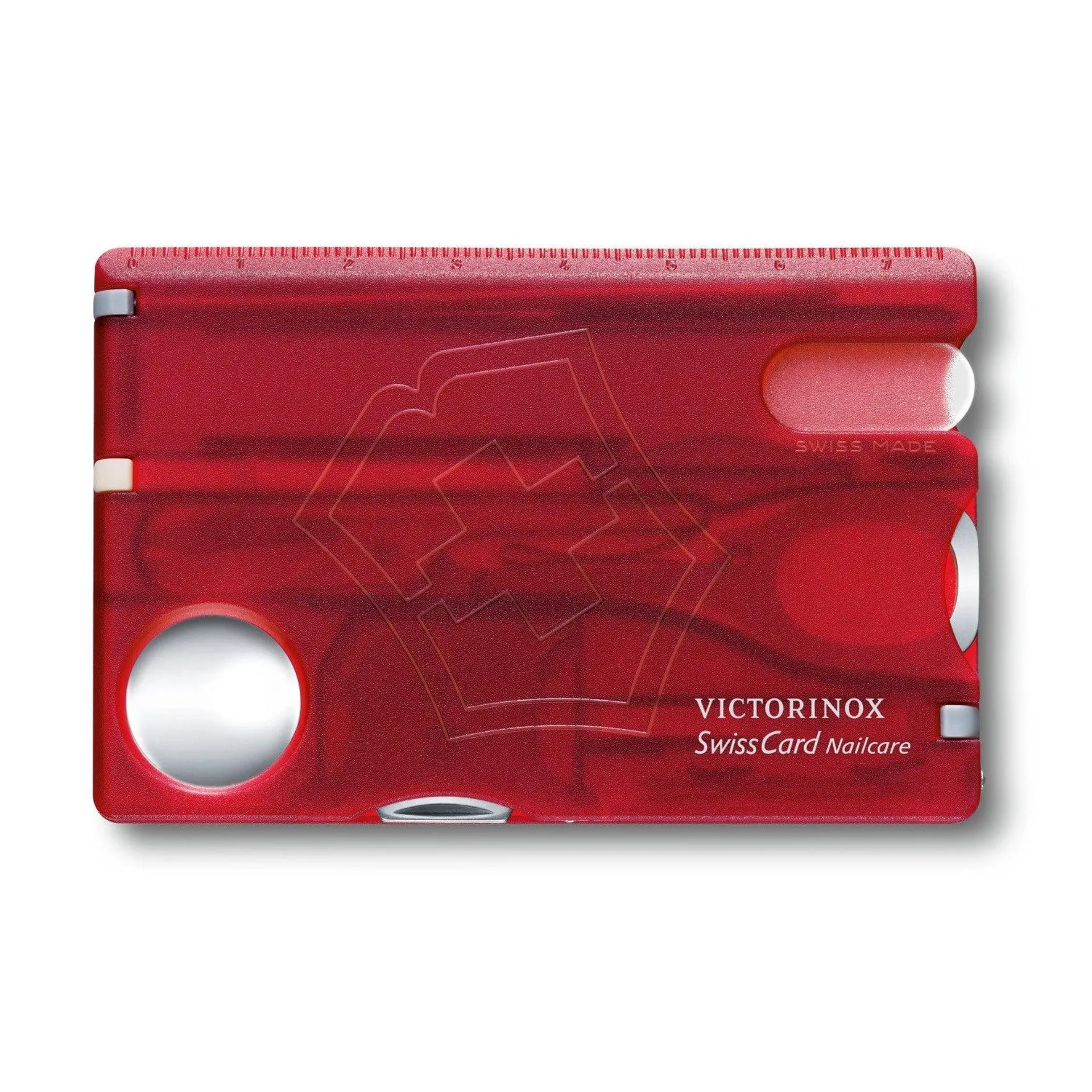 SWISSCARD NAILCARE, VICTORINOX, ROJO TRANSLUDO 0.7240.T