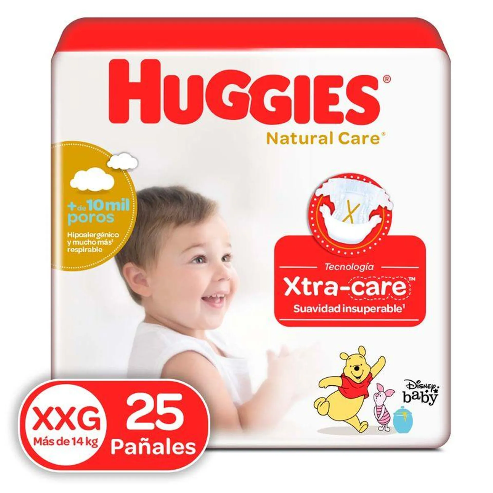 Panal Huggies Natural Care Talla Xxg X 25 Und