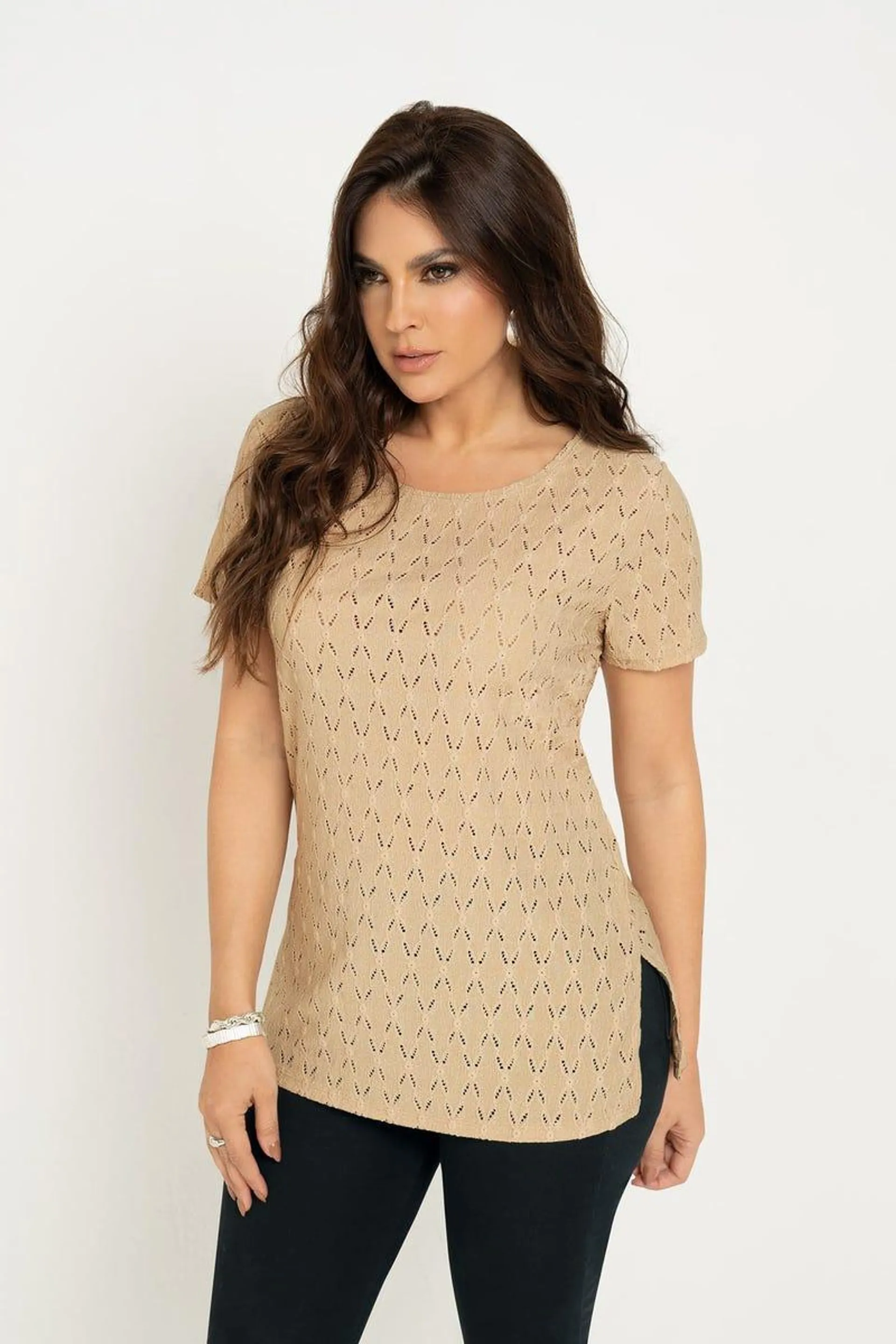 CAMISETA MANGA CORTA Beige