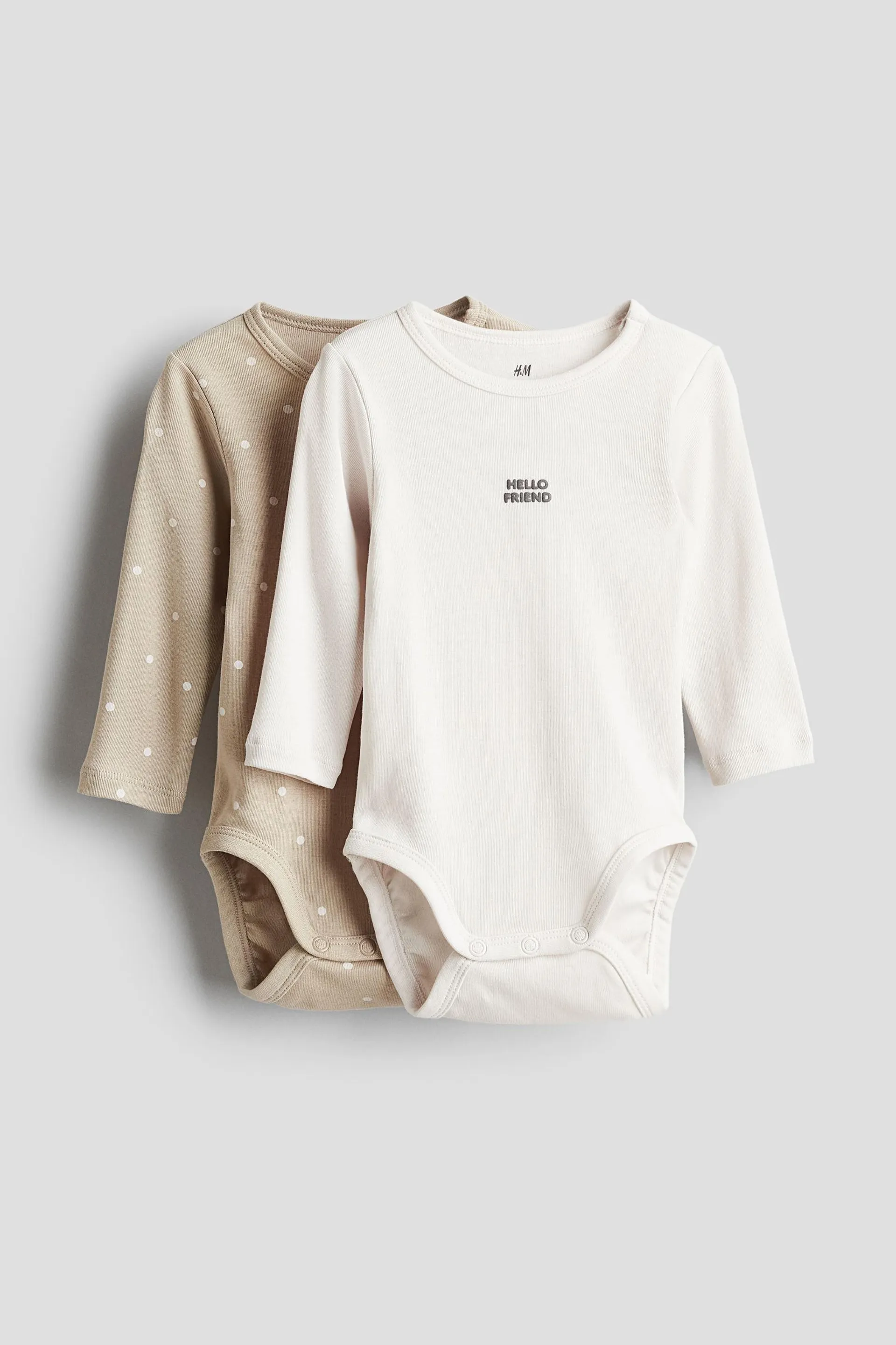 Pack de 2 bodies de manga larga - H&M Colombia | Moda online, ropa de Mujer, Hombre, Bebé y  Niños | H&M CO