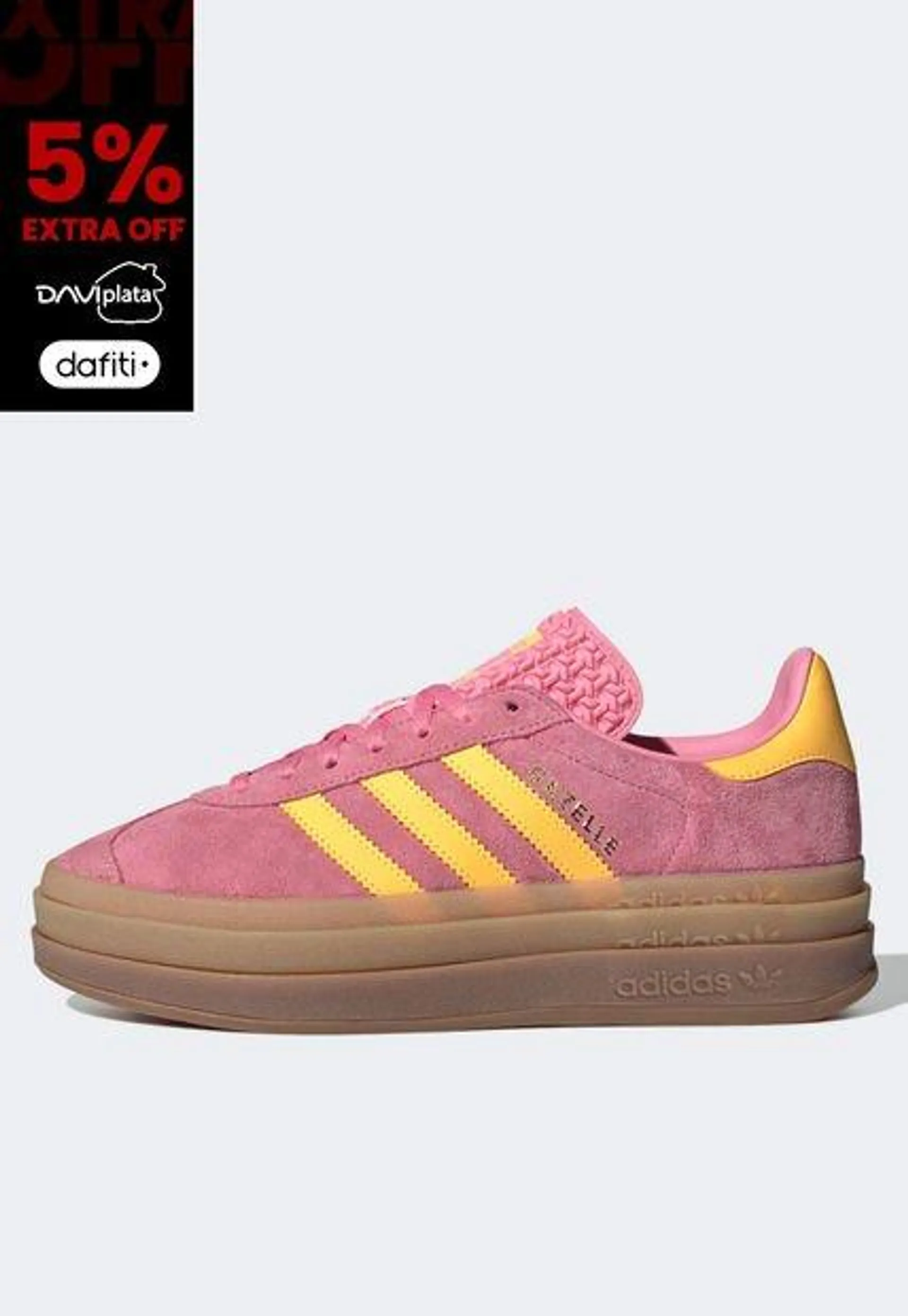 Tenis Lifestyle Rosa-Marrón-Naranja adidas Originals Gazelle Bold