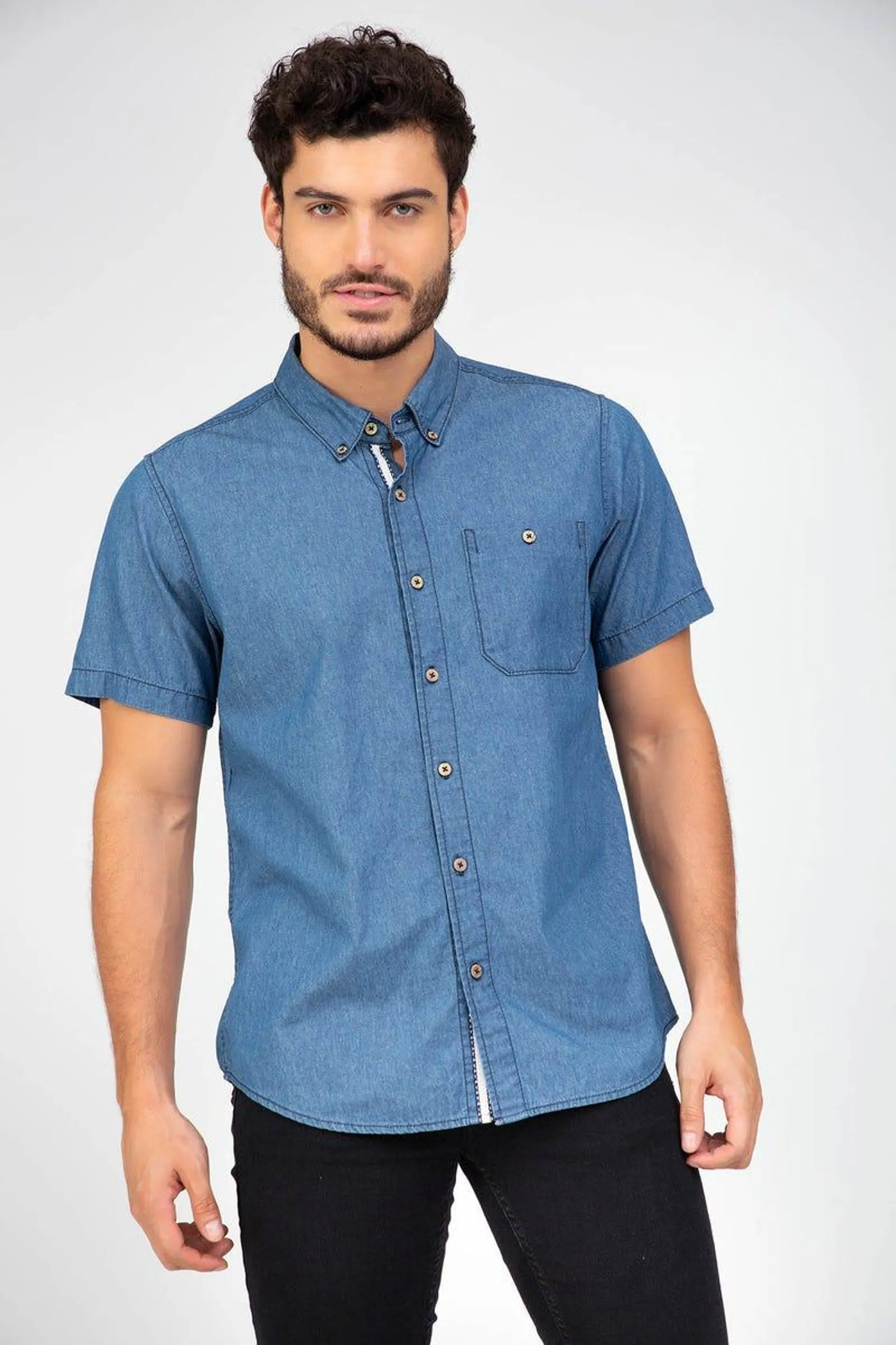 CAMISA MANGA CORTA Azul