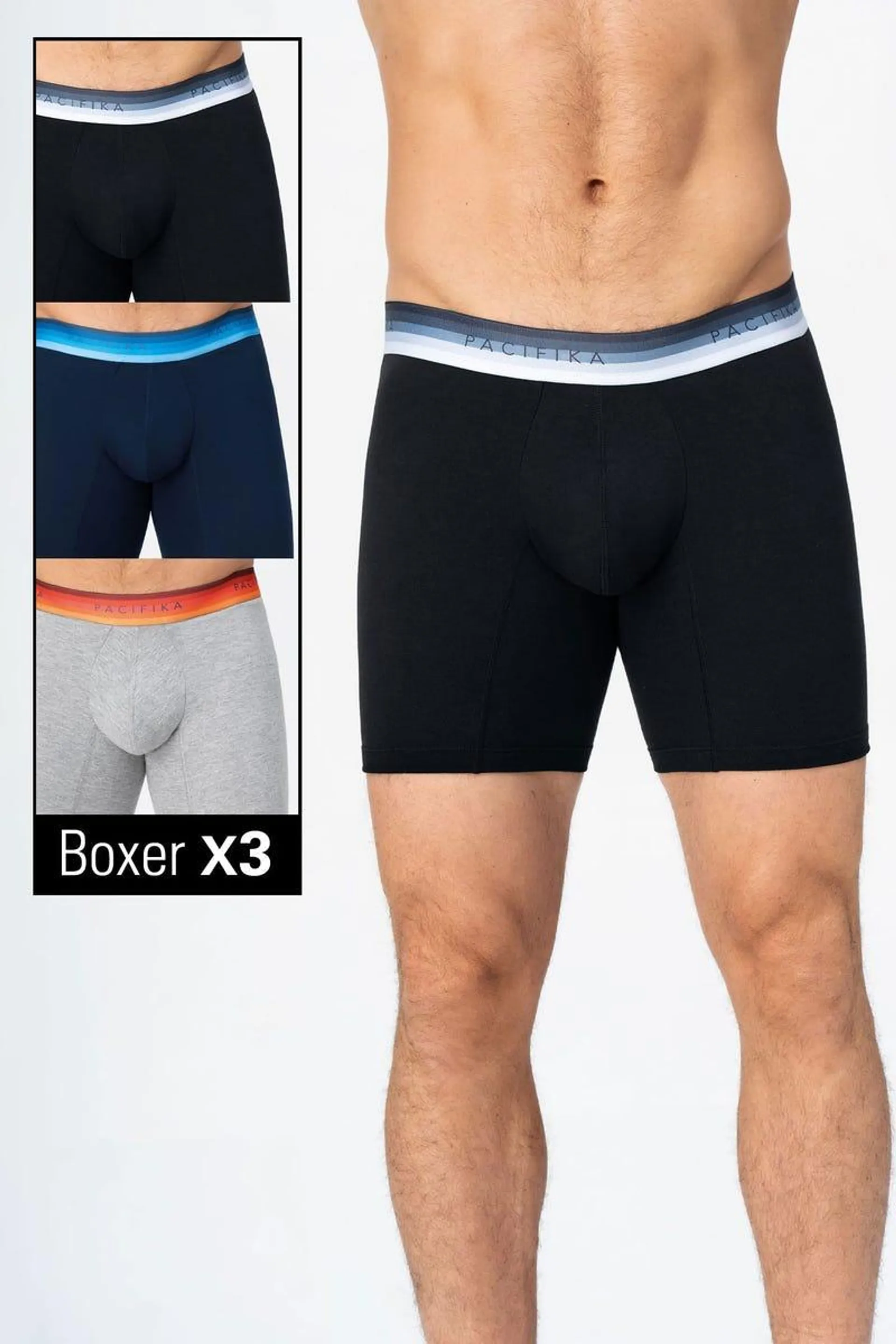 BOXER X 3 AJUSTADO Multicolor