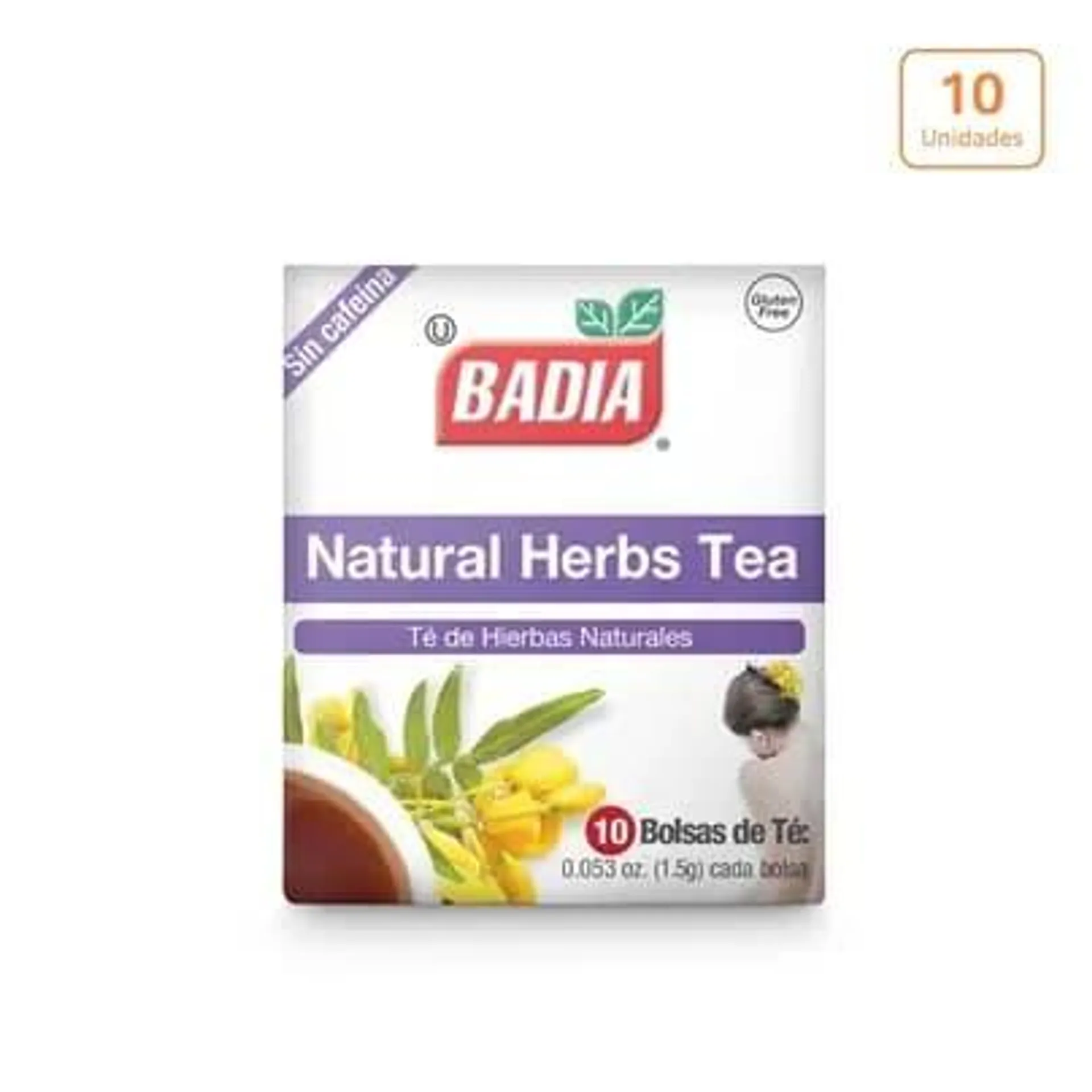 Té de hierbas naturales Badia x 10 unds x 1.5g c/u