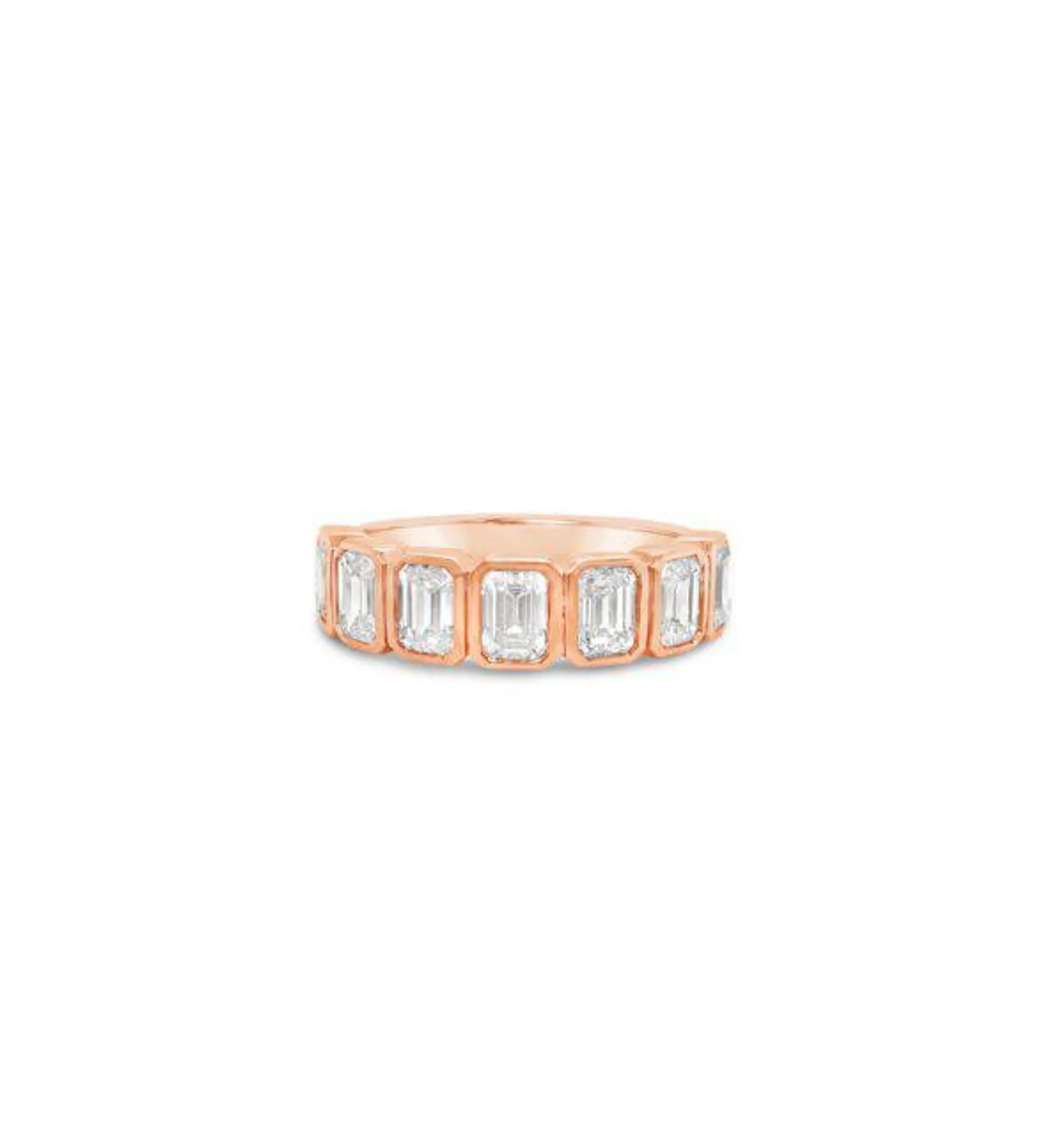 Anillo Bauer oro rosa 18K y diamantes