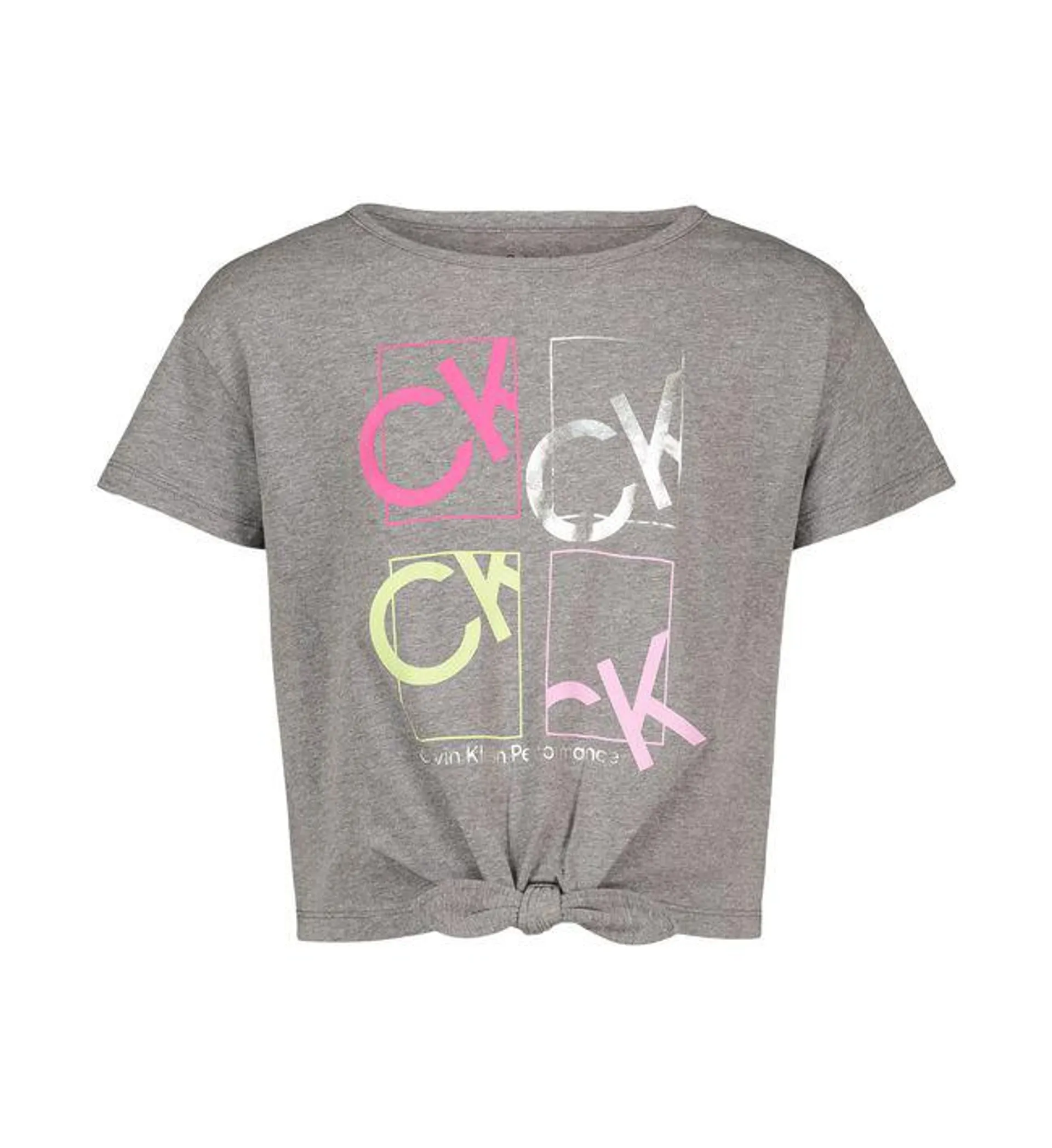 Camiseta Manga Corta Niña Gris Calvin Klein