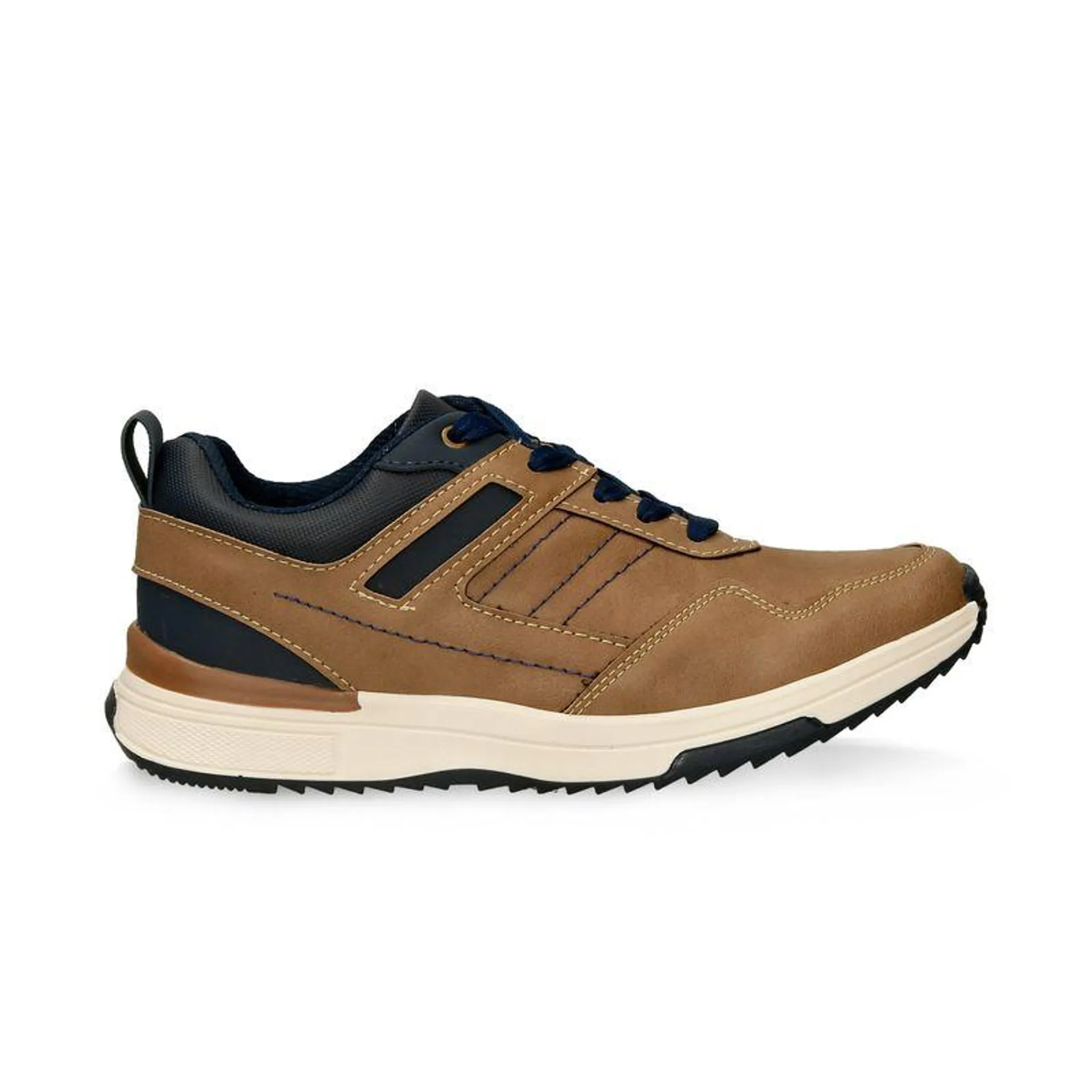 Tenis Casuales Beige-Azul Bata Gohan Cor Hombre