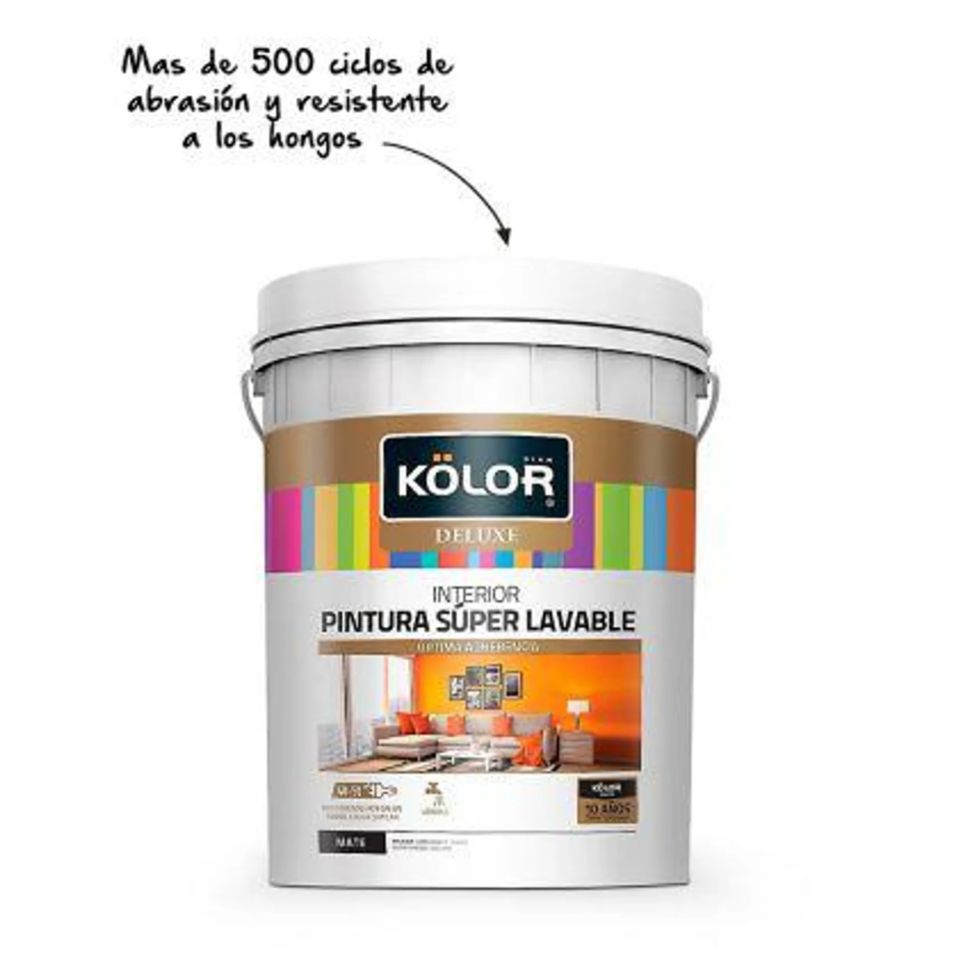 Pintura para Interior Deluxe Blanco Cuñete 5 Galones