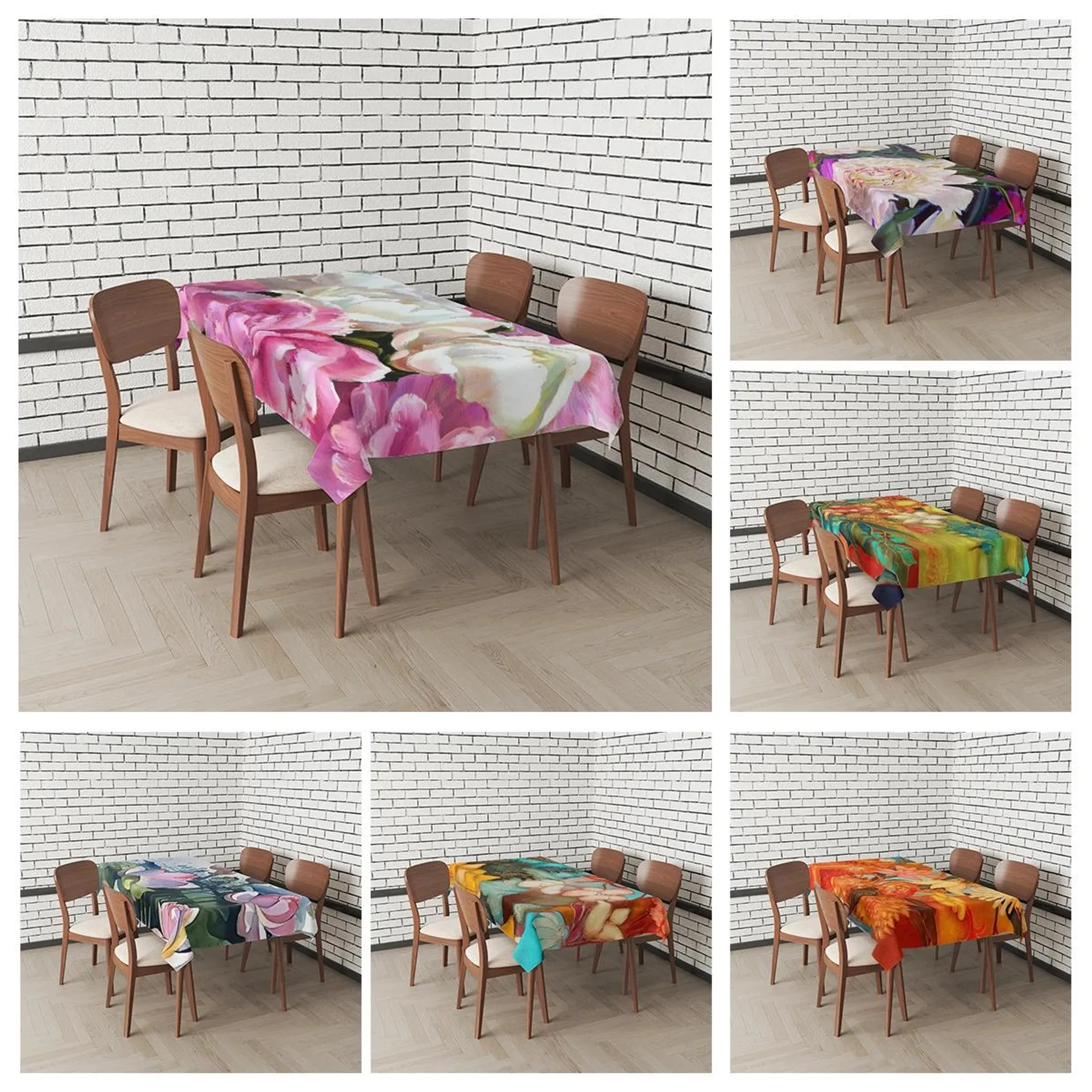 Home tablecloths for dining tables decoration and rectangular table accessories waterproof cloth Anti-stain tablecloth