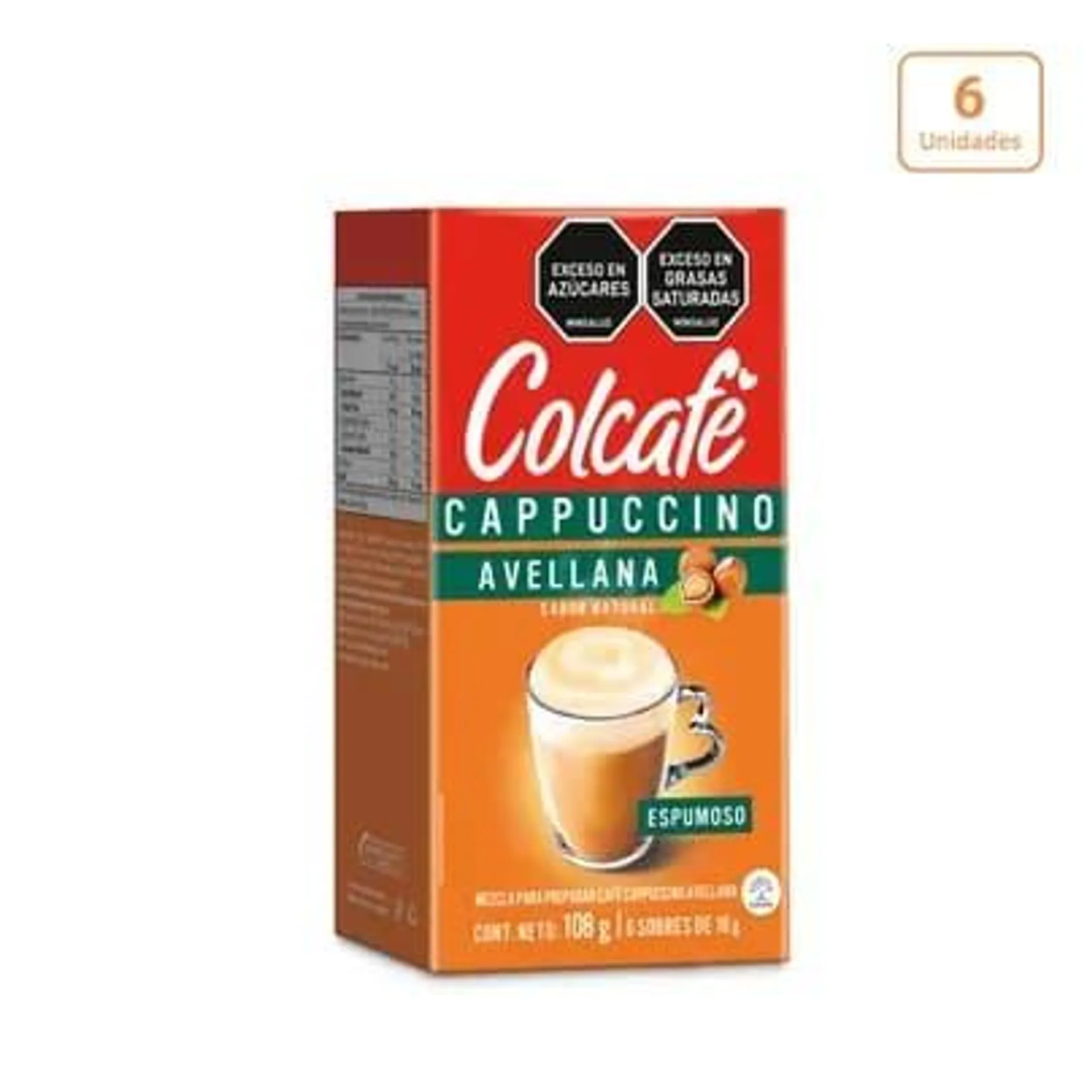 Cappuccino Colcafé Avellana x6und x18gc/u