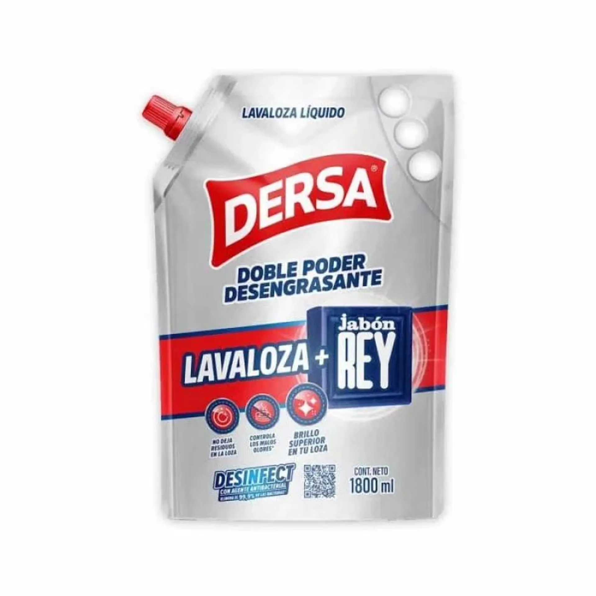 Lavaloza Dersa Liquido + Jabón Rey x 1800 ml