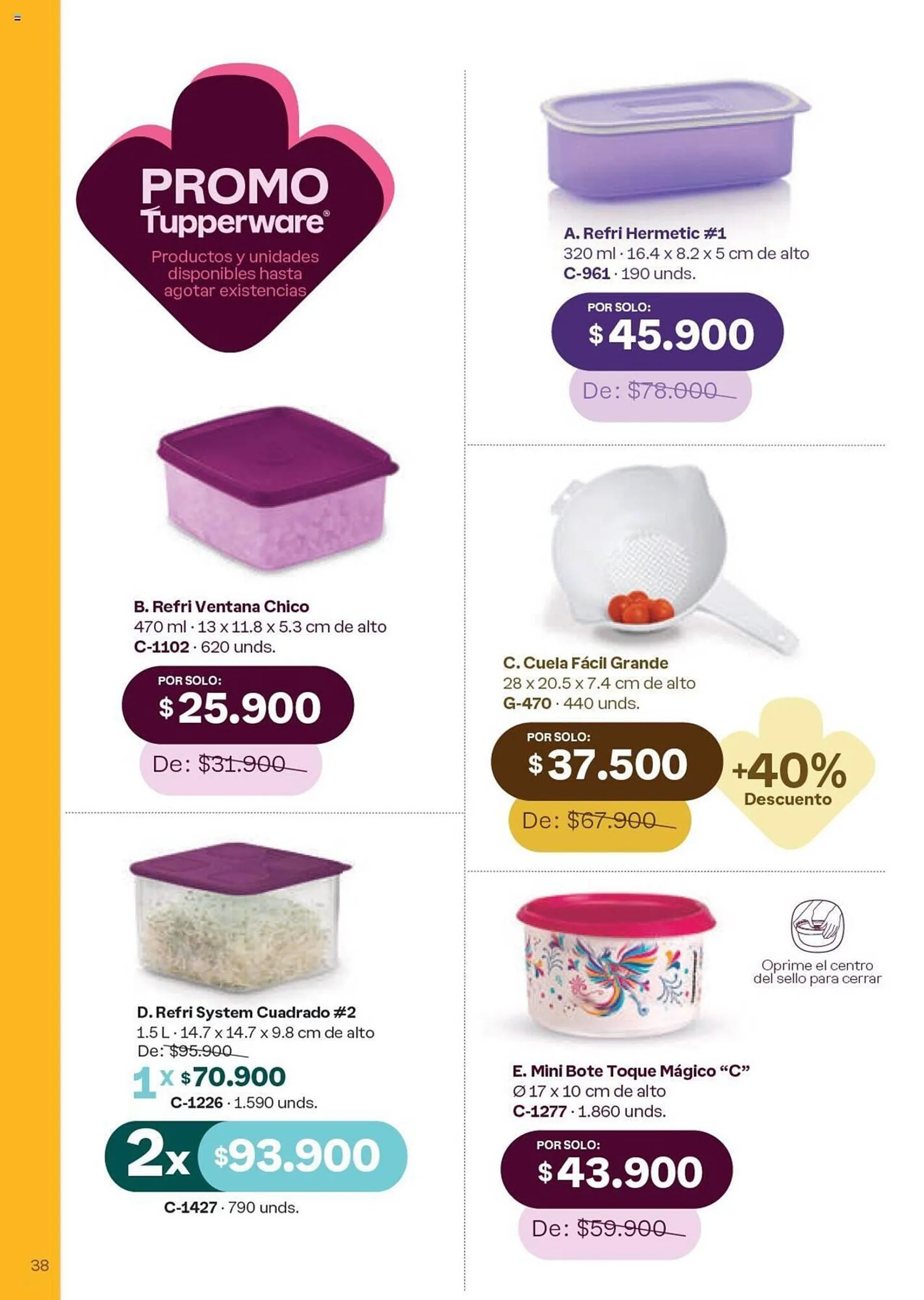 Catalogo de Catálogo Tupperware 4 de octubre al 31 de octubre 2024 - Pag 38