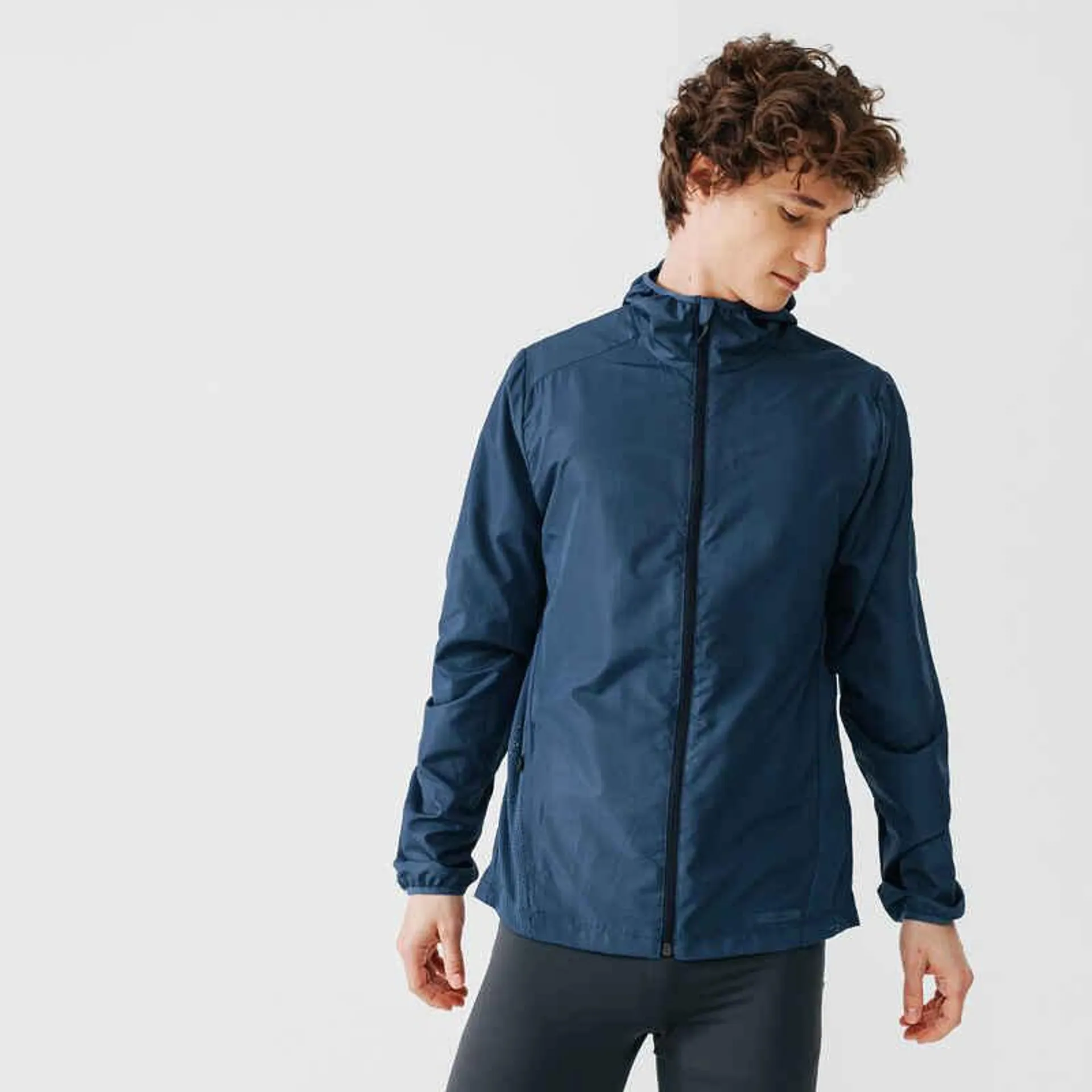 Chaqueta Rompevientos Hombre Kalenji Running Run Wind Azul