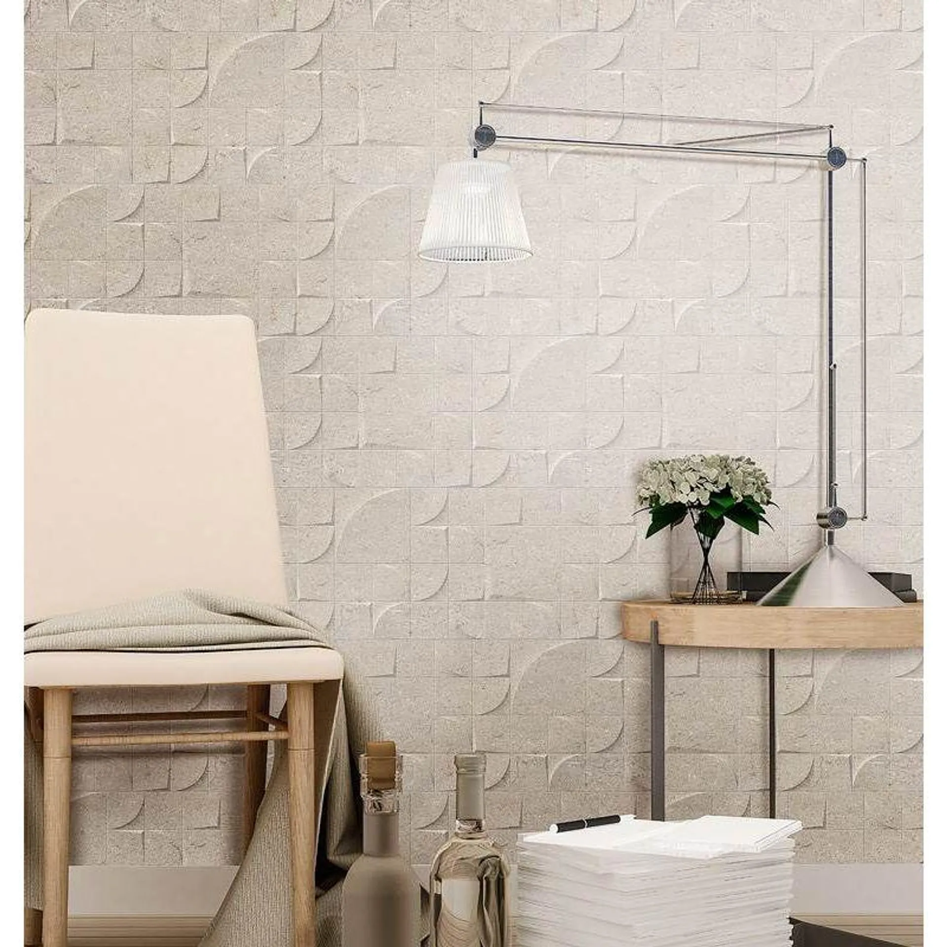 Cerámica Para Pared Estilo Piedra Beton Rlv 30x60 Ivory