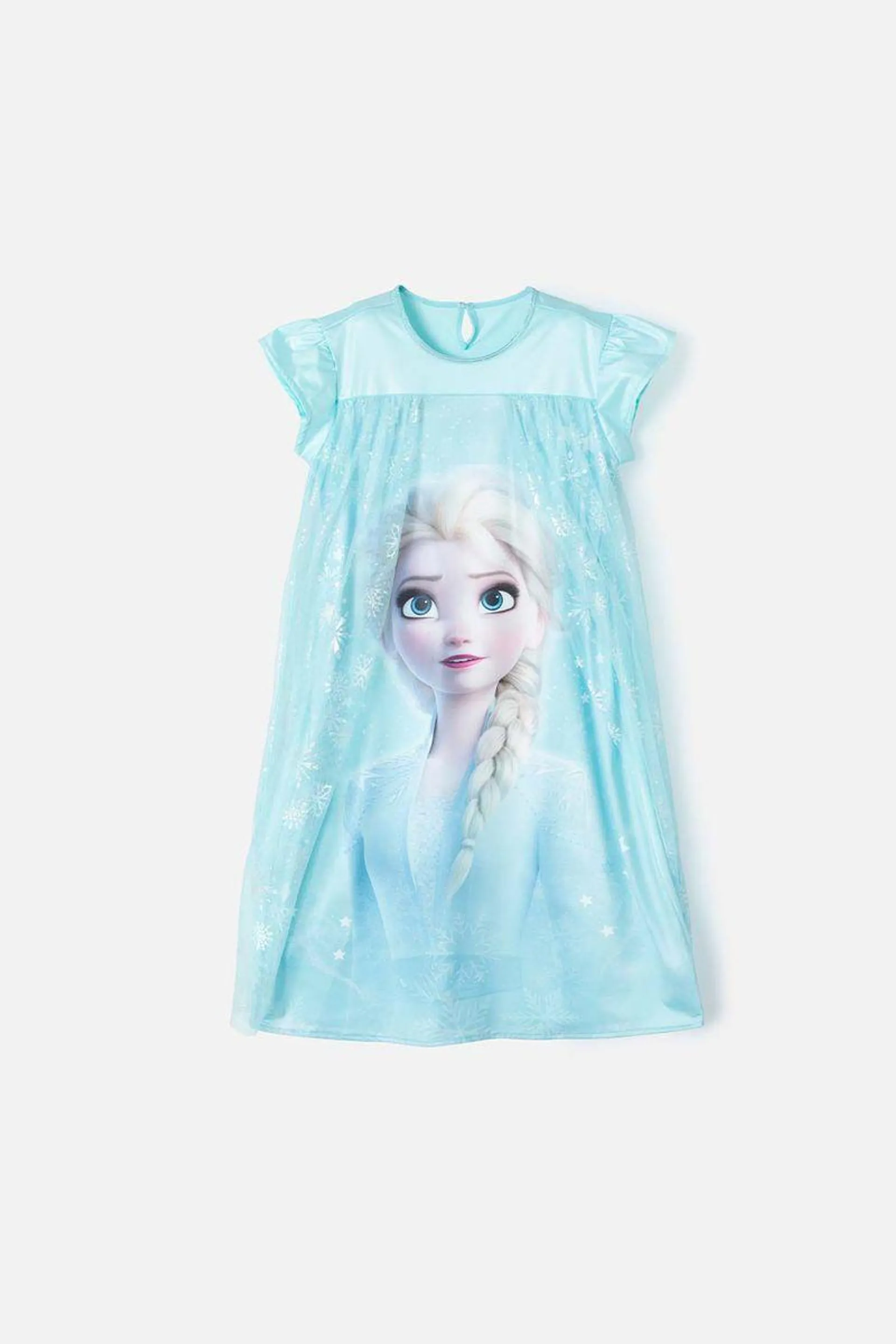 Pijama de Frozen tipo batola azul turquesa para niña