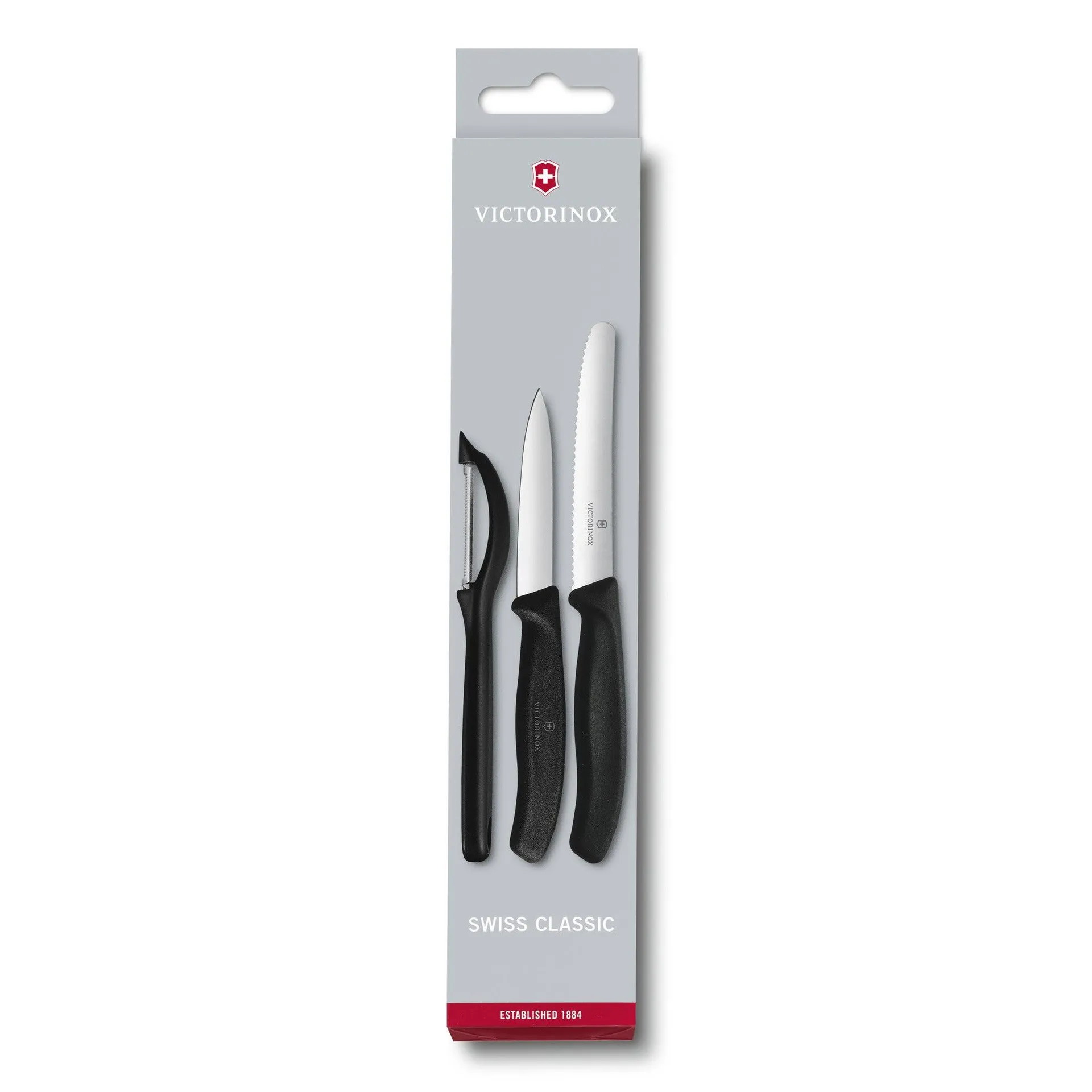 SET DE CUCHILLOS PARA LEGUMBRES SWISS CLASSIC, 3 PIEZAS NEGRO, 6.7113.31