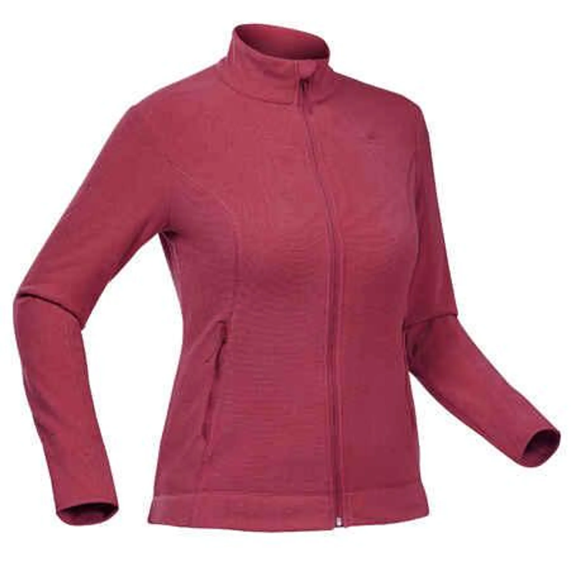 Chaqueta polar térmica de senderismo para Mujer Quechua MH120 vinotinto