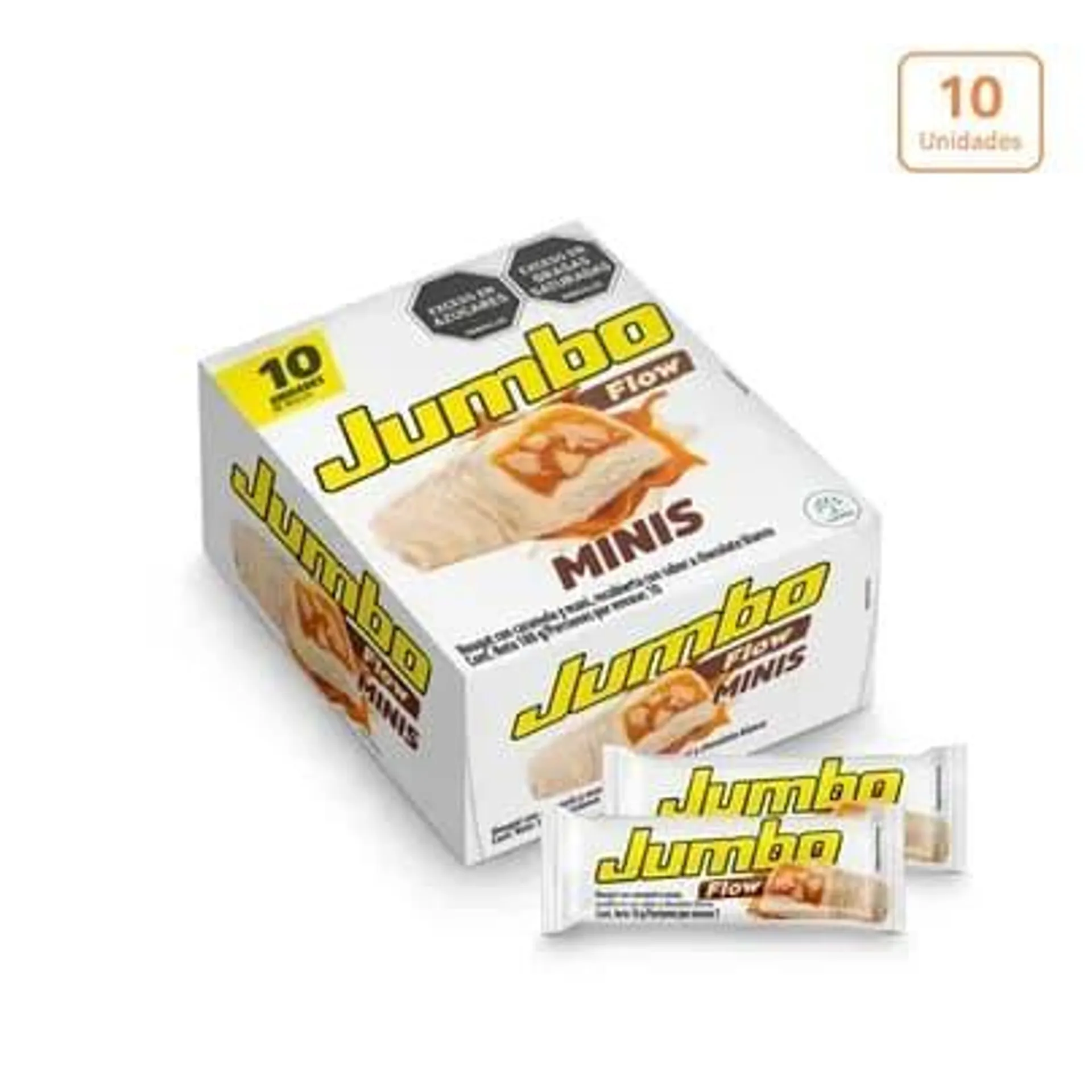 Chocolatina Jumbo Flow Blanca Mini x 10 unds x 18g c/u