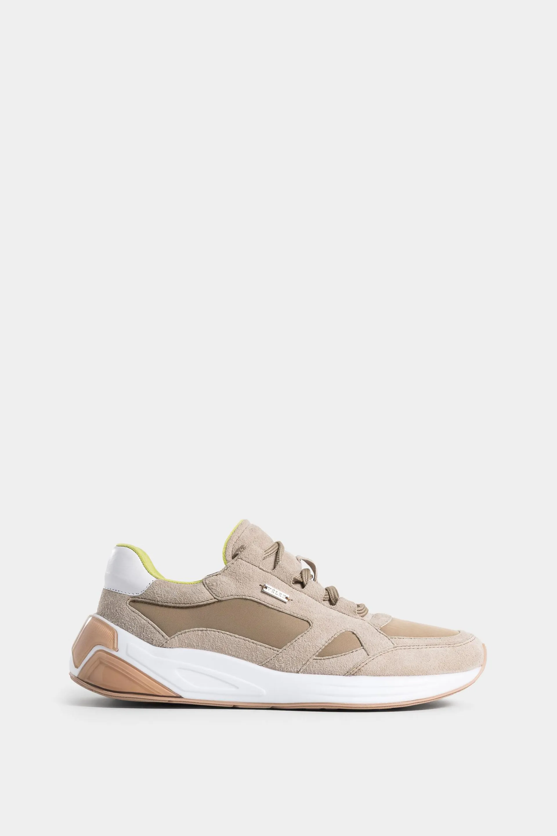 Tenis bombay de cuero gamuza y lona para mujer silueta urban