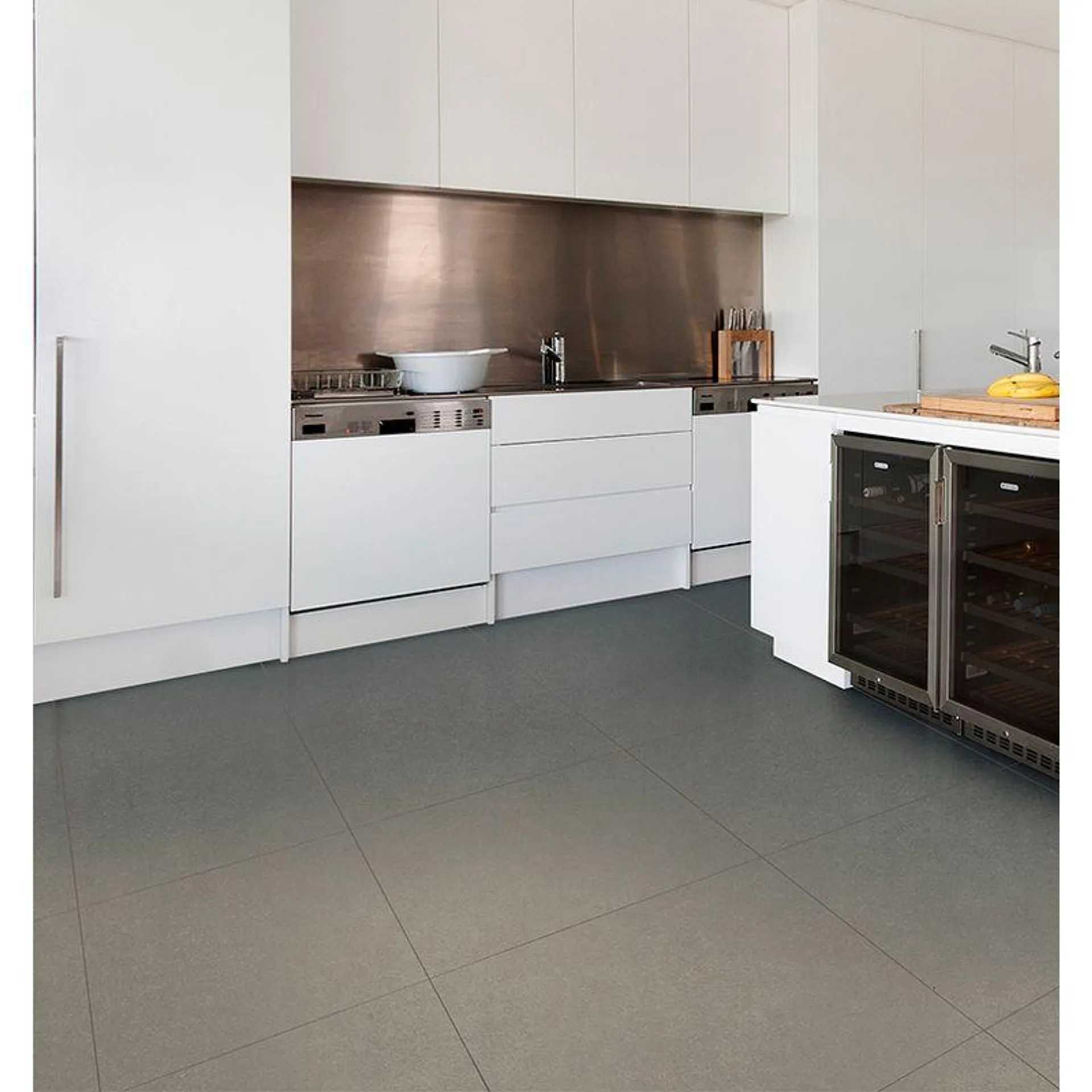 Porcelanato Para Piso Y Pared Estilo Neutro Loft 30x60 Gris Oscuro