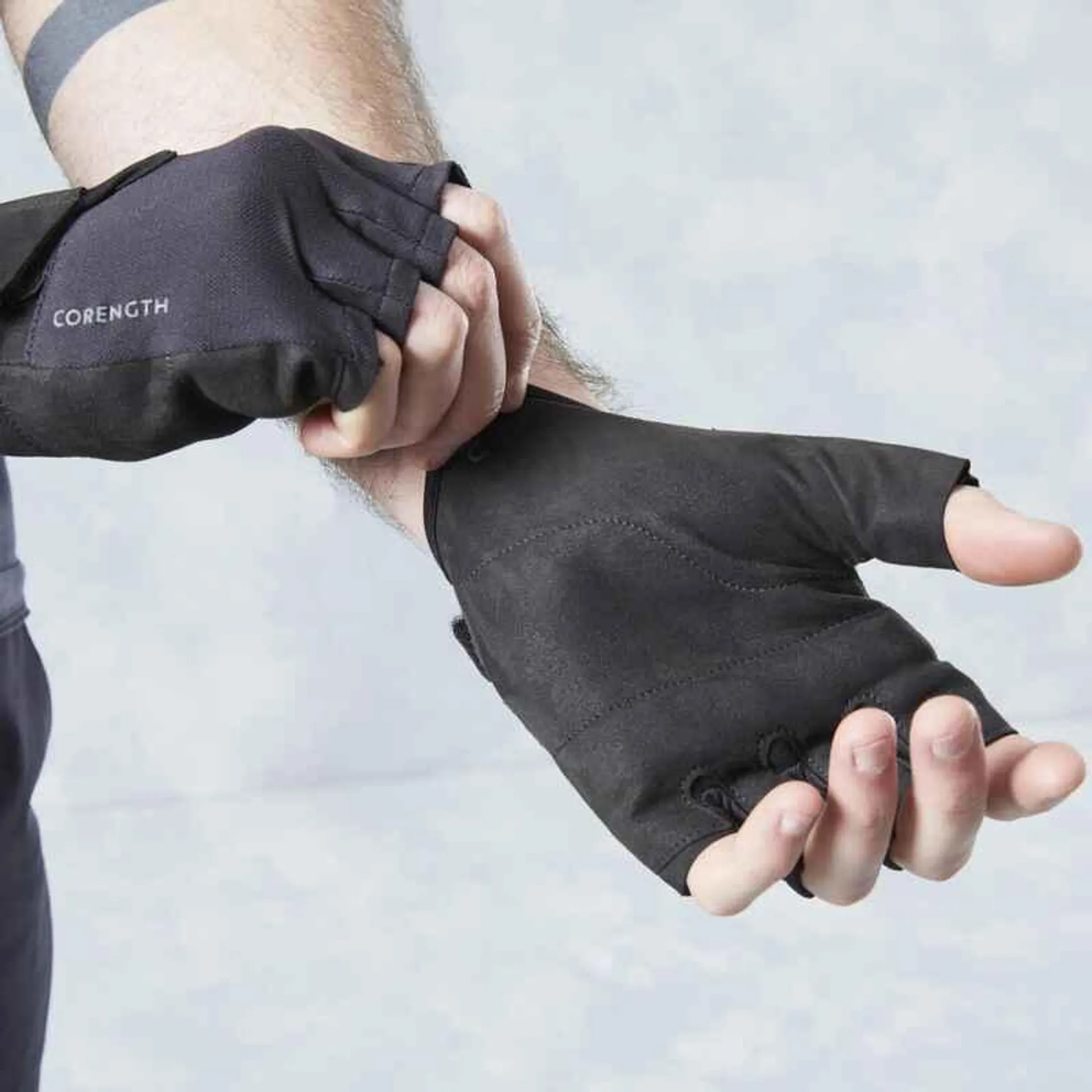 Guantes para gimnasio Unisex Domyos 100 negro