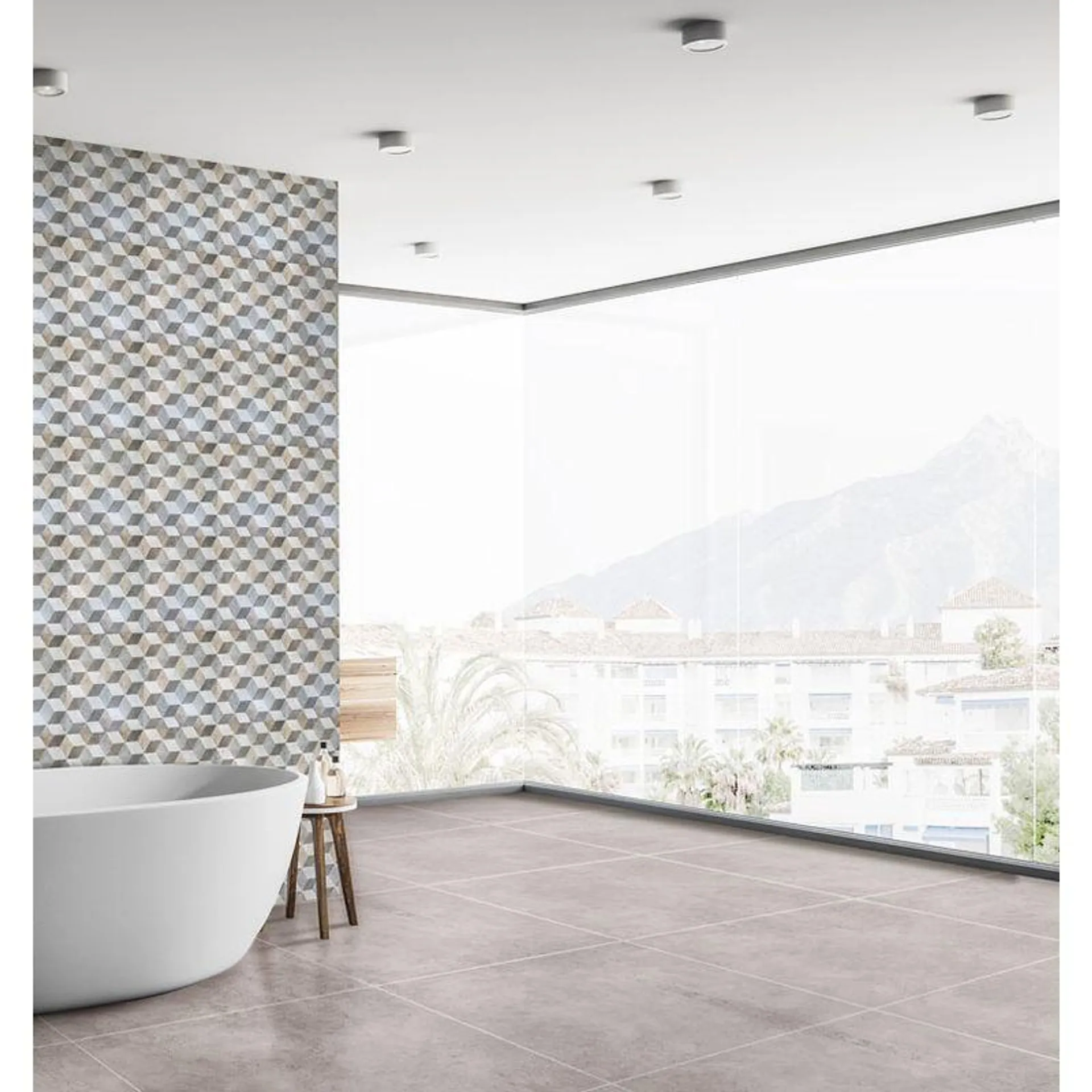 Cerámica Para Piso Estilo Cemento Home 51x51 Gris