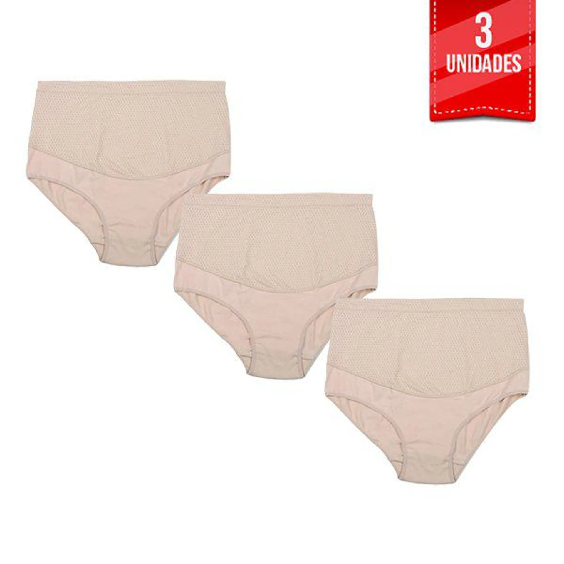 Combo X3 Panty Materno Mujer