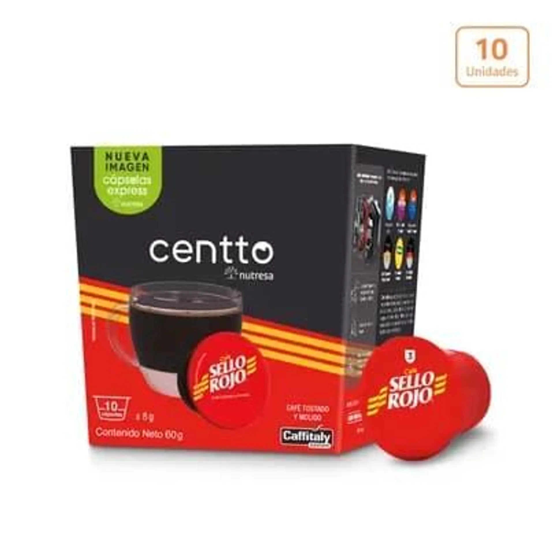 Cápsulas Centto Café Sello Rojo x 10 unds x 6g c/u