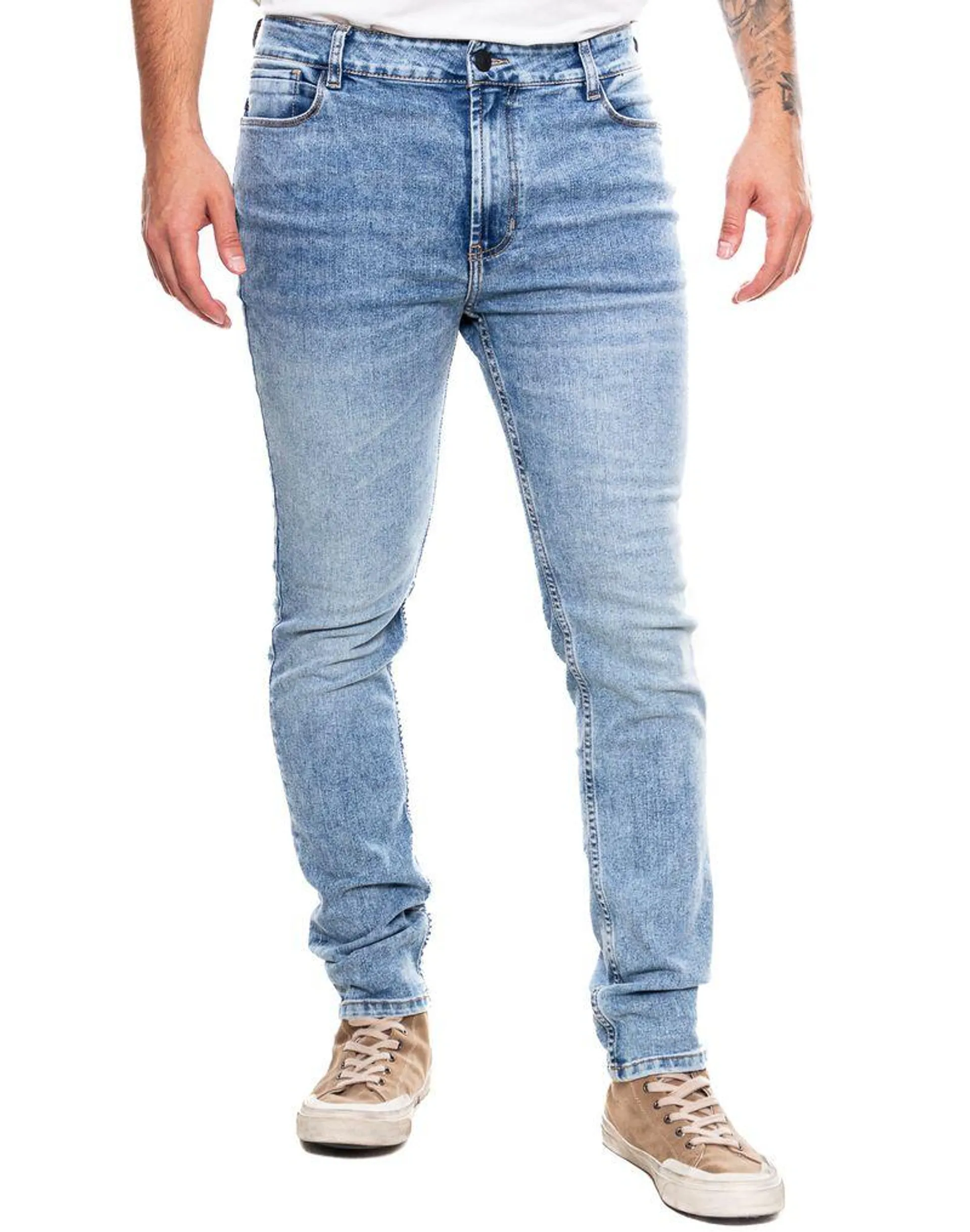 Skinny Fit Jeans Tono Claro Eco Recycle