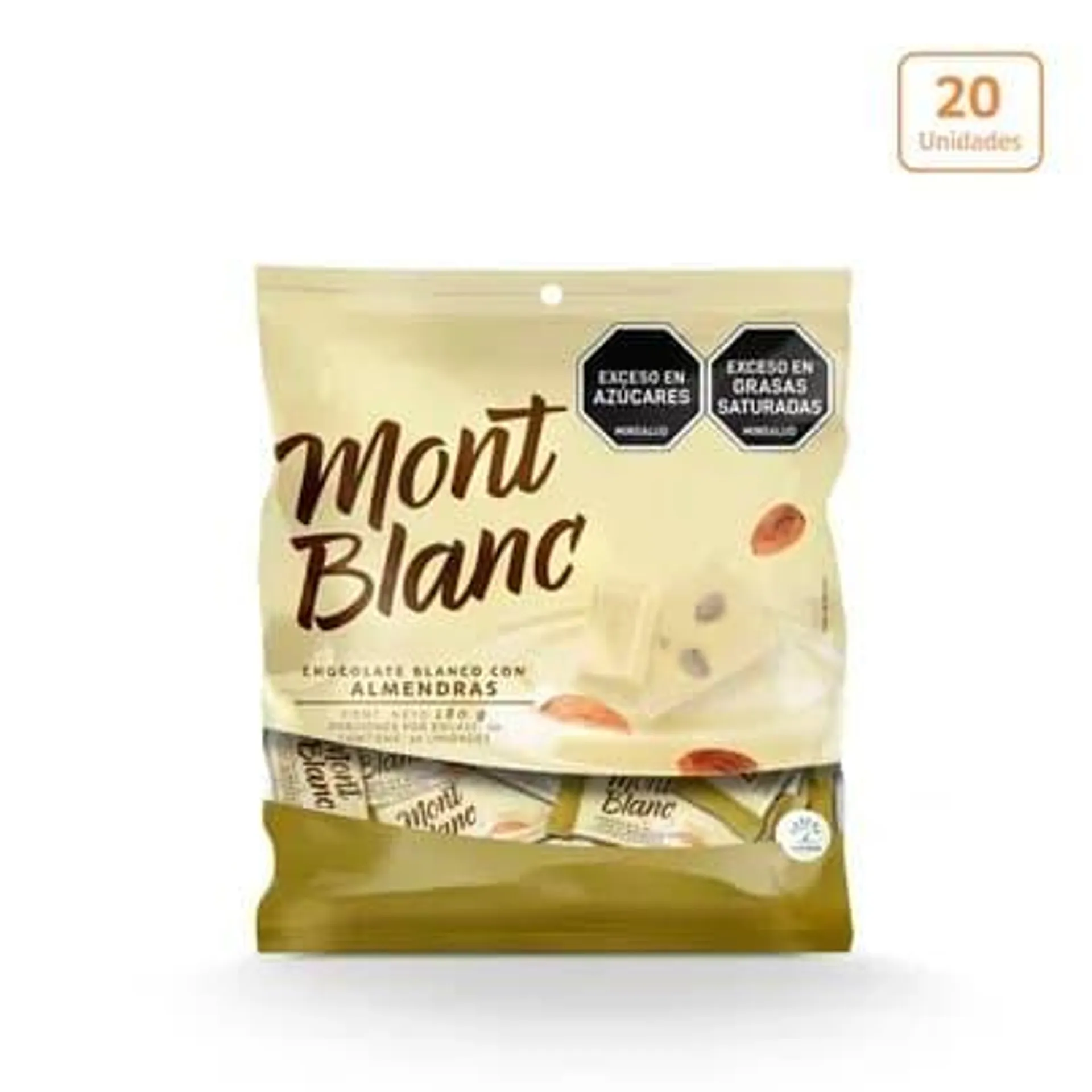 Chocolatina Montblanc Almendra Mini x 180g x 20 unds