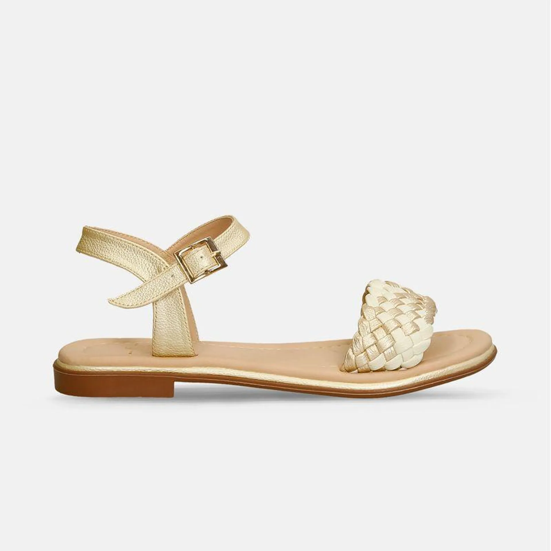 Sandalias Dorado Bata Jacina Mujer