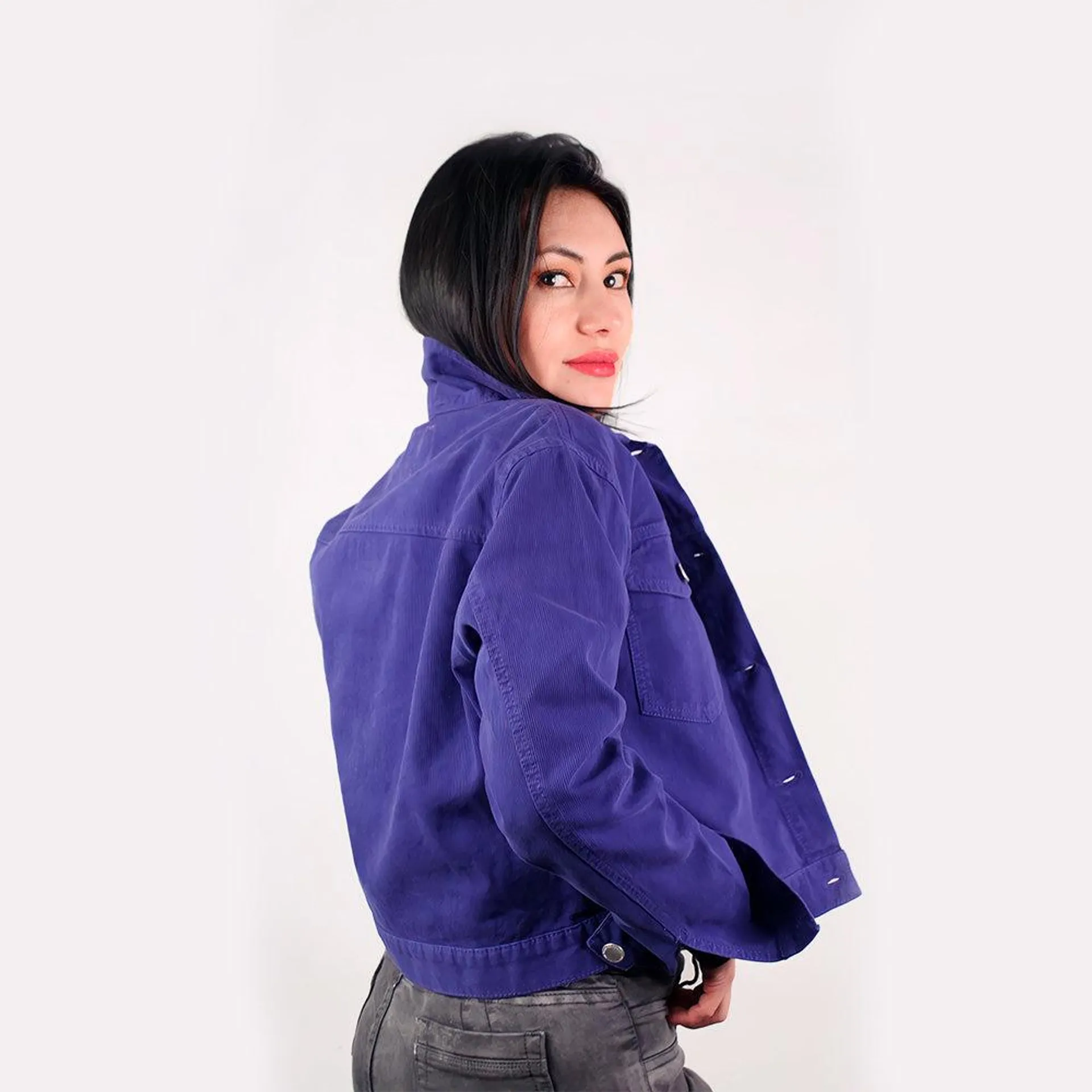 Chaqueta Clásica Mujer Lec Lee Morado