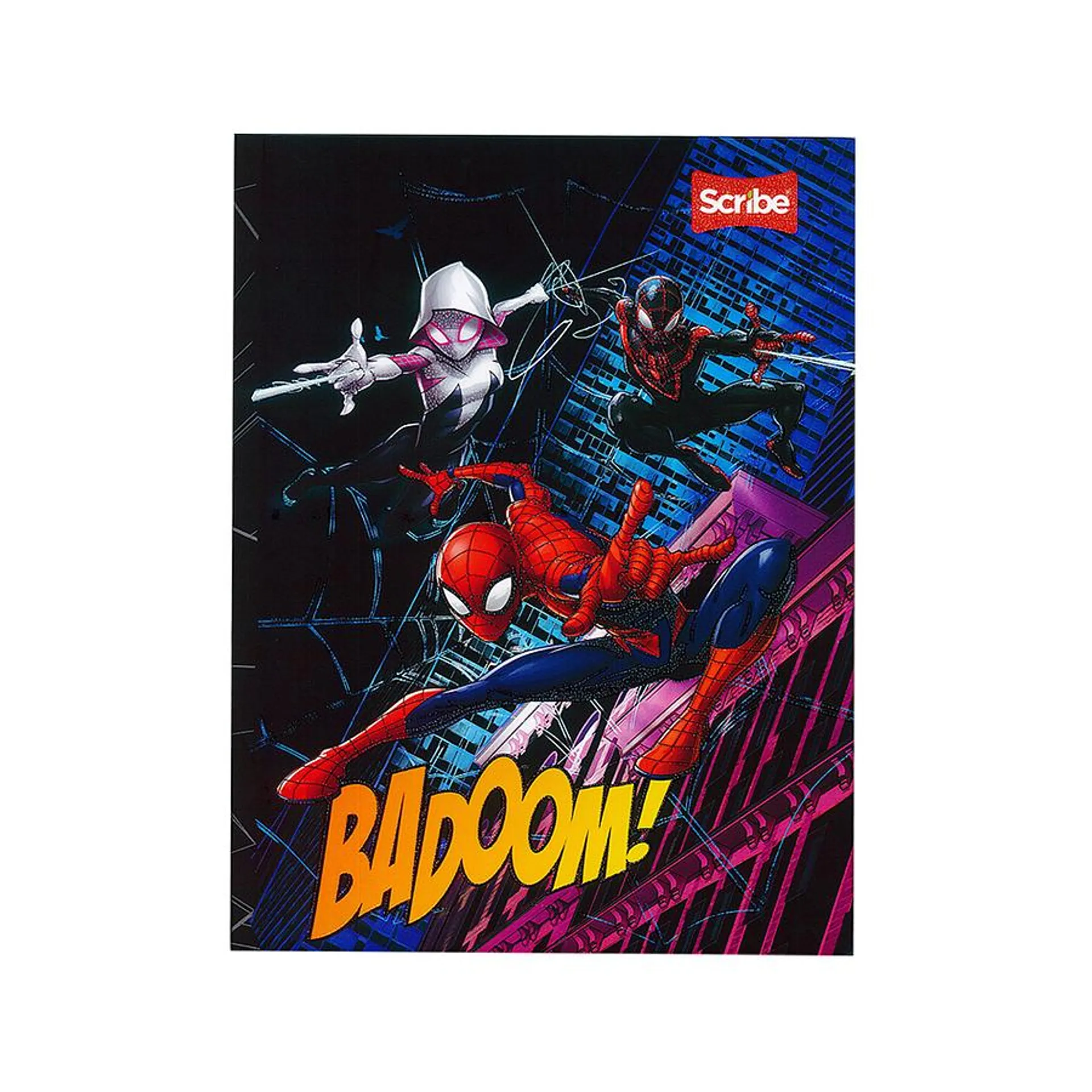 Cuaderno Cosido Pasta Dura Spiderman 90 Hojas Cuadros