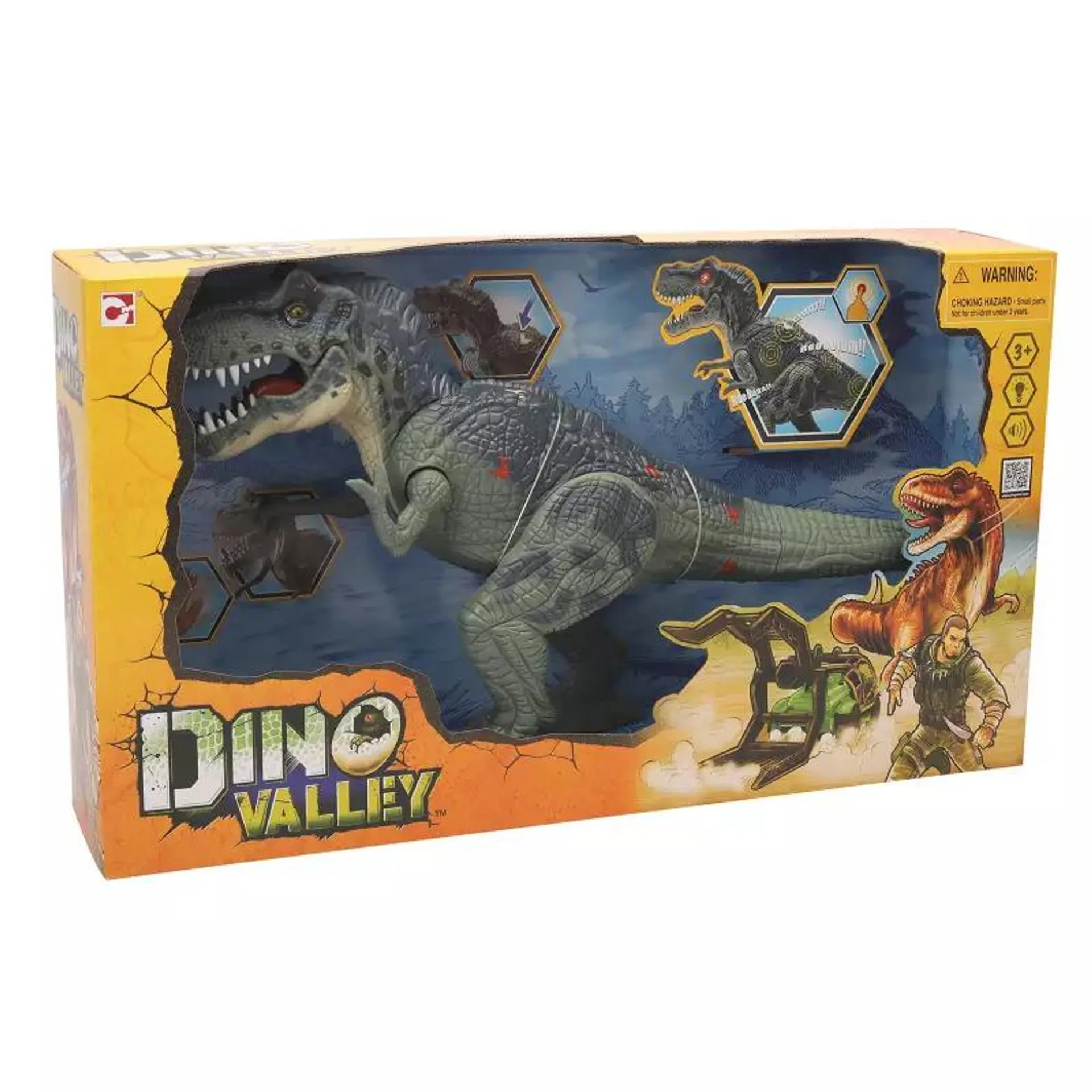 Figura de Tranosaurio Rex con Luces y Sonidos, a partir de los 3 años, Necesita Pilas - DINO VALLEY