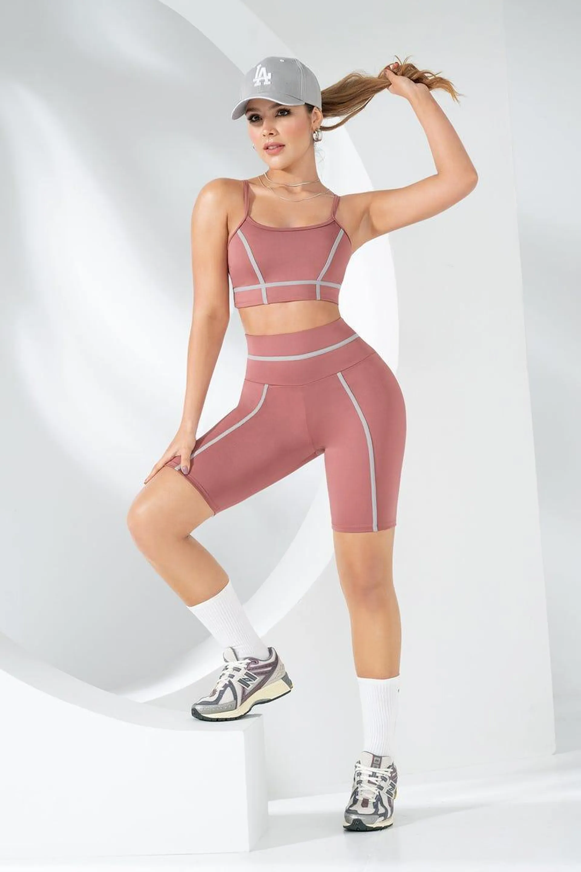 CONJUNTO X 2 TOP - CICLISTA Rosado