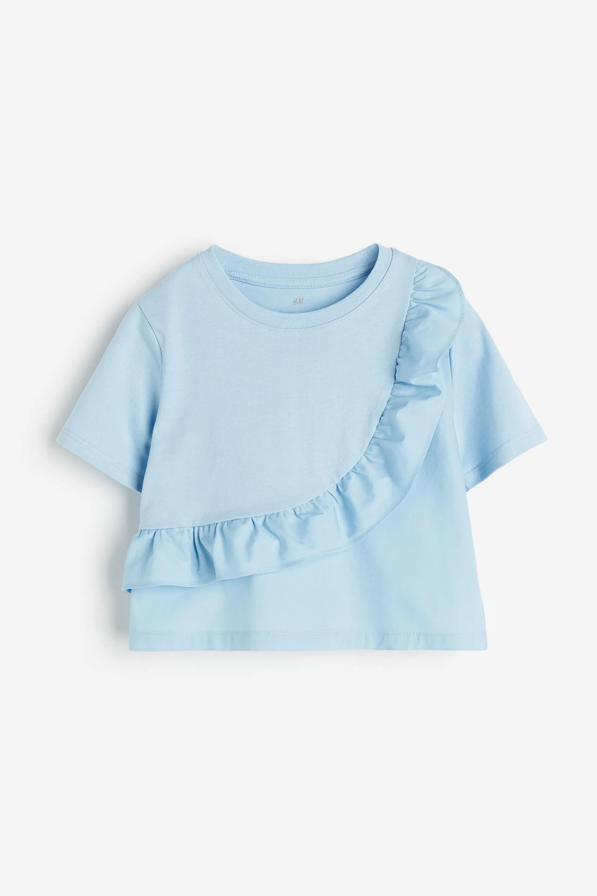 Camiseta con ribete de volante - H&M Colombia | Moda online, ropa de Mujer, Hombre, Bebé y  Niños | H&M CO