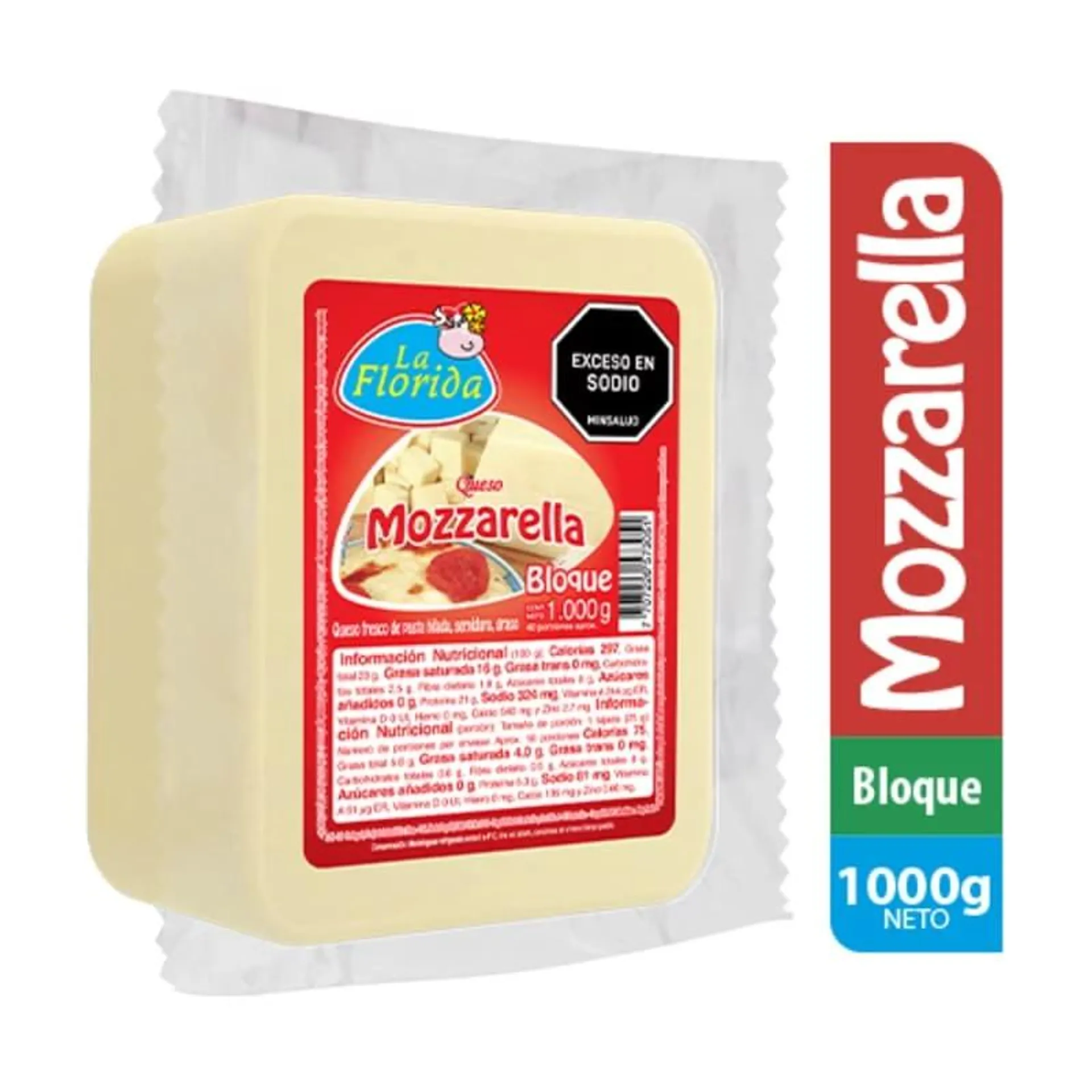 Queso La Florida Bloque Mozarella x 1000 g