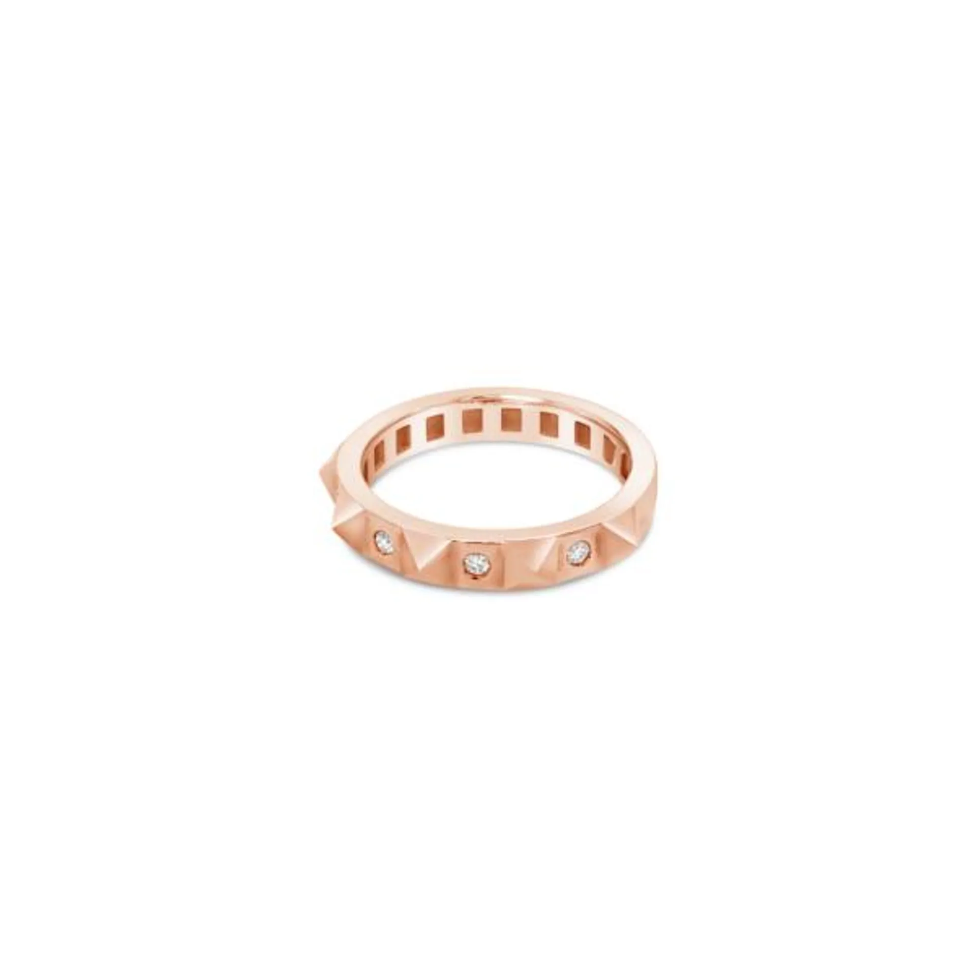 Anillo taches Bauer oro rosa 18K y diamantes