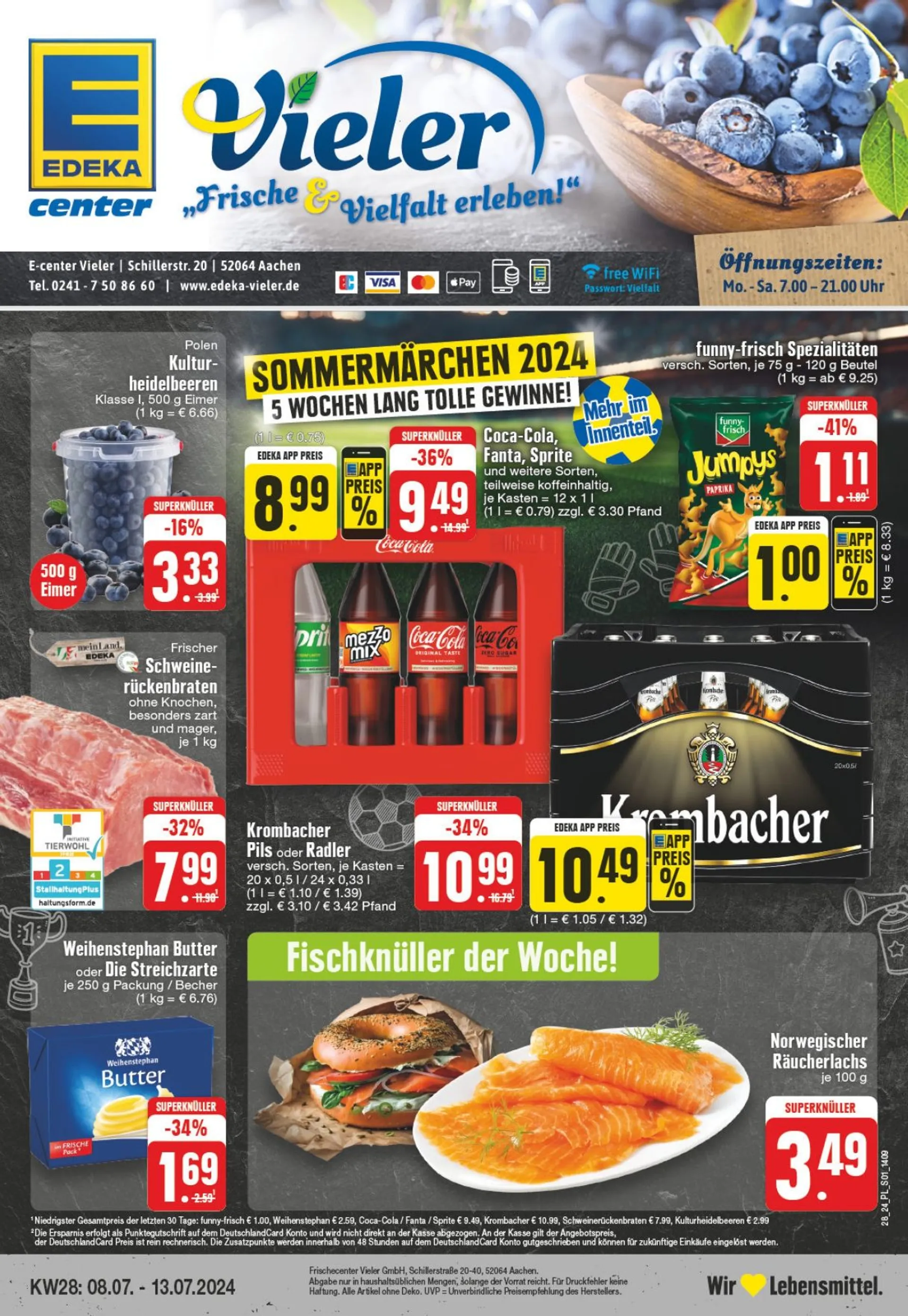 EDEKA ANGEBOTE von 8. Juli bis 13. Juli 2024 - Prospekt seite 1