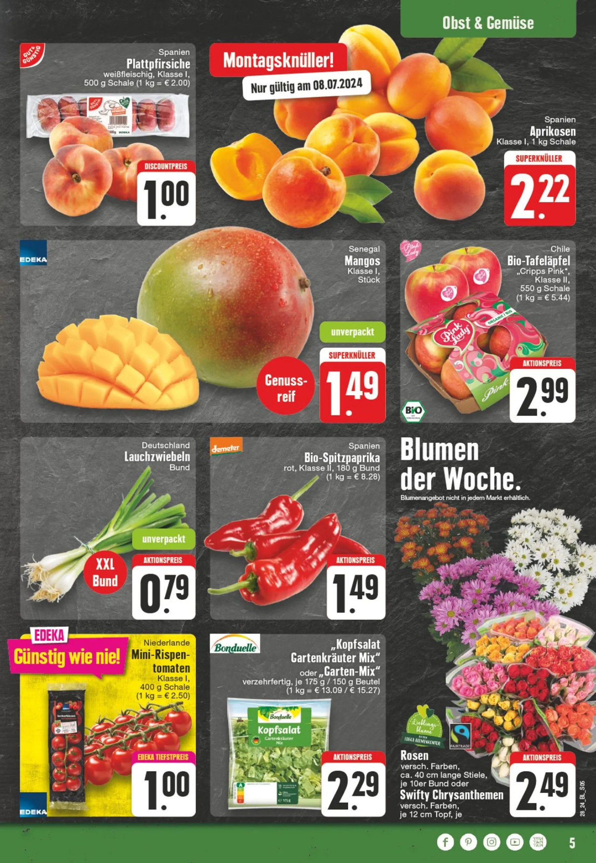 EDEKA ANGEBOTE von 8. Juli bis 13. Juli 2024 - Prospekt seite 24