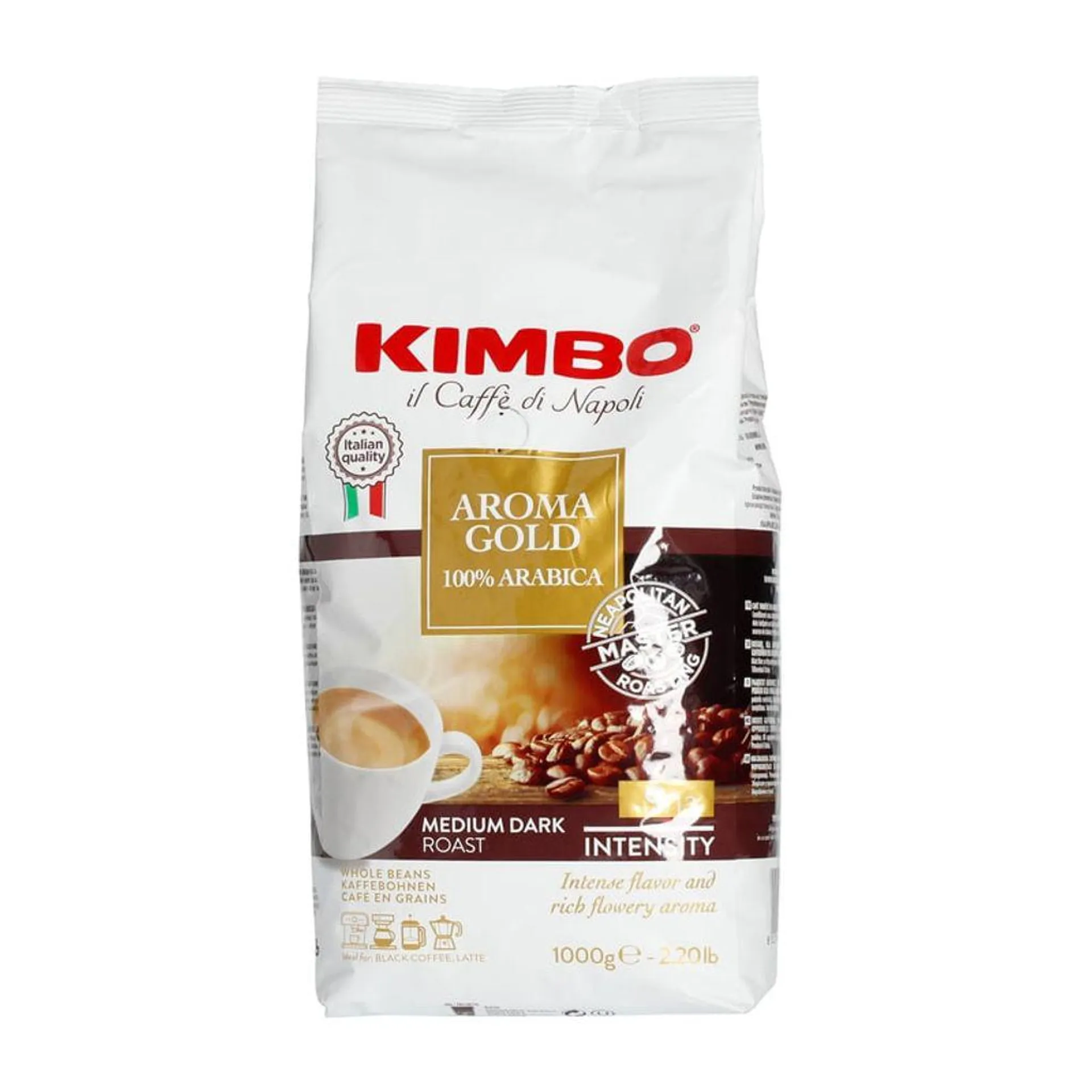 Kimbo Aroma Gold 100% Arabica zrnková káva 1 kg