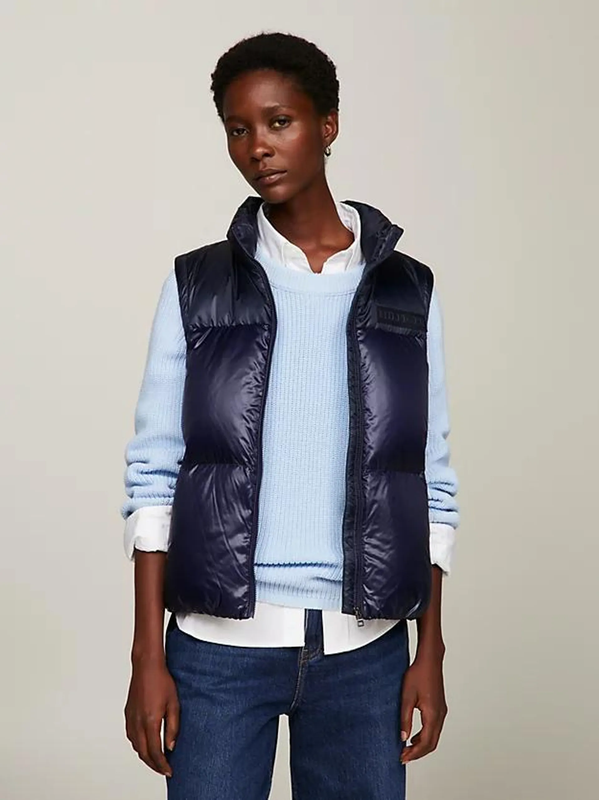 Colour-Blocked New York Puffer Vest