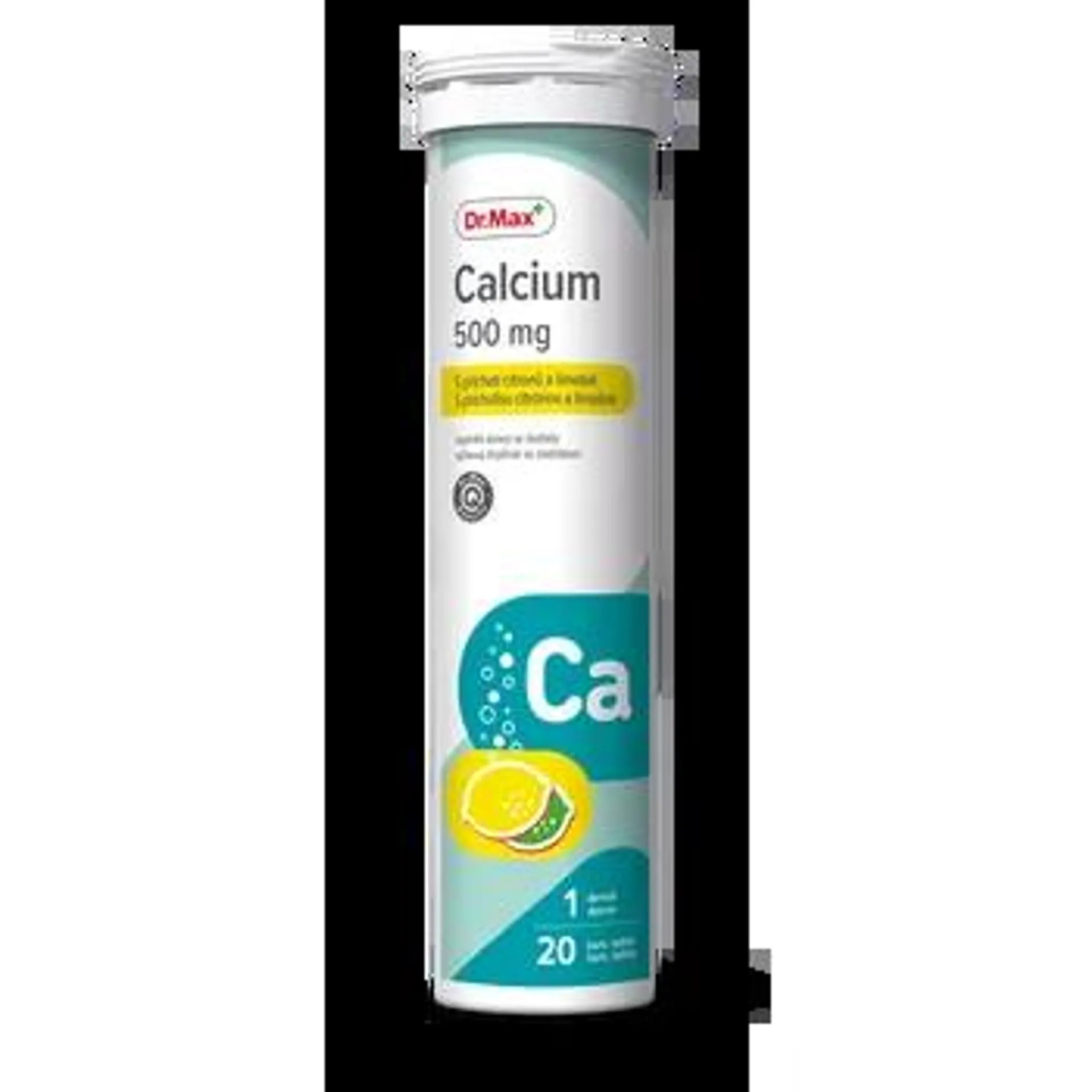 Dr. Max Calcium 500 mg citron a limetka 20 šumivých tablet