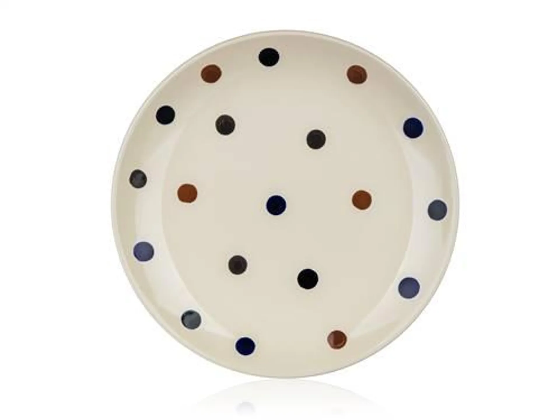 BANQUET Talíř dezertní keramický DOTS 18,6 cm, hnědé puntíky