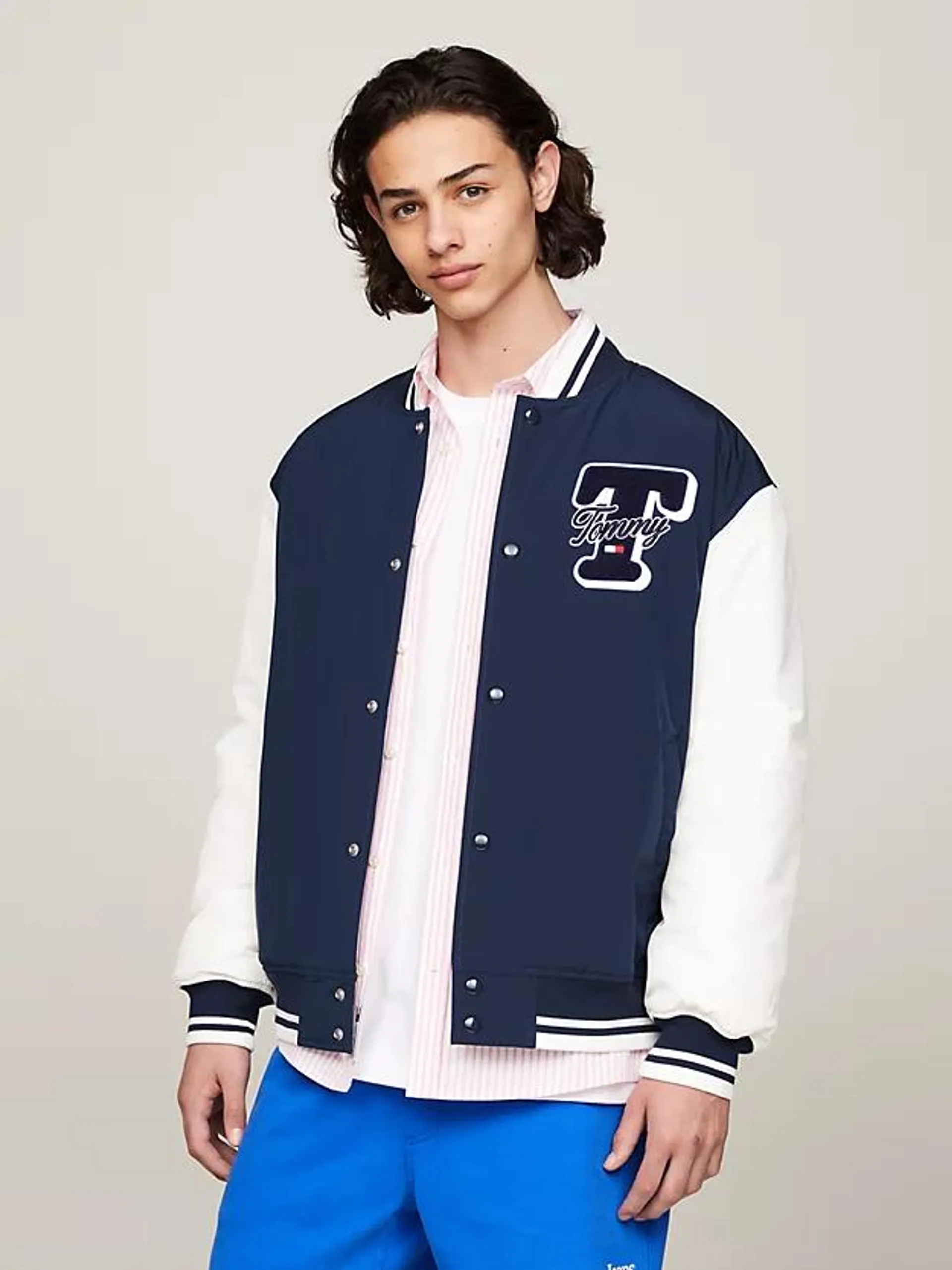 Varsity Colour-Blocked Letterman Jacket