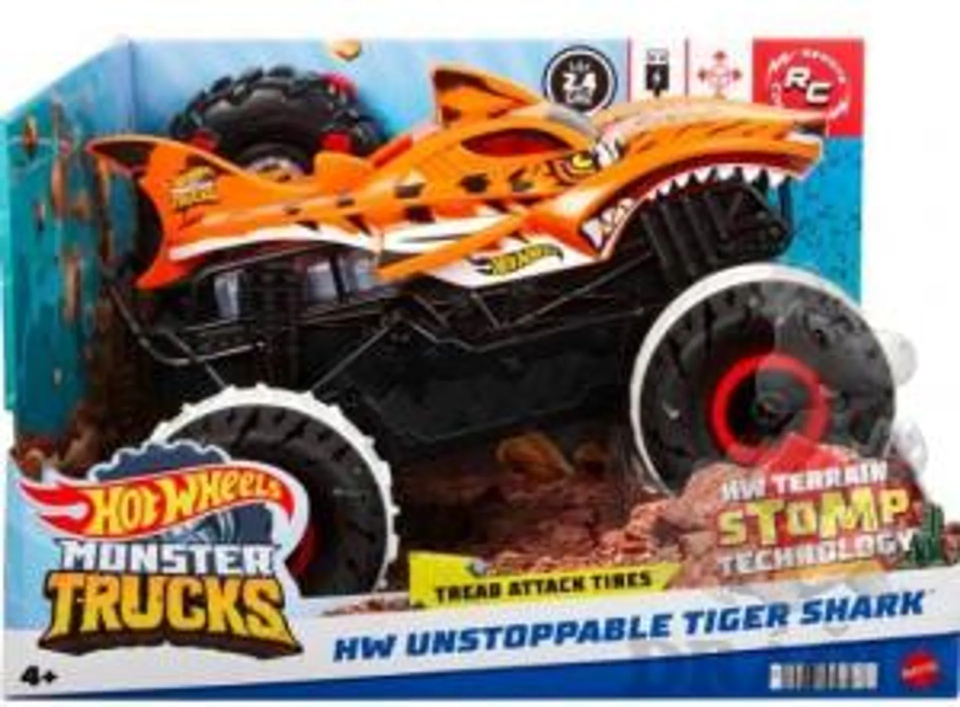 Hot Wheels Monster Truck - Nezastavitelné auto Tiger Shark